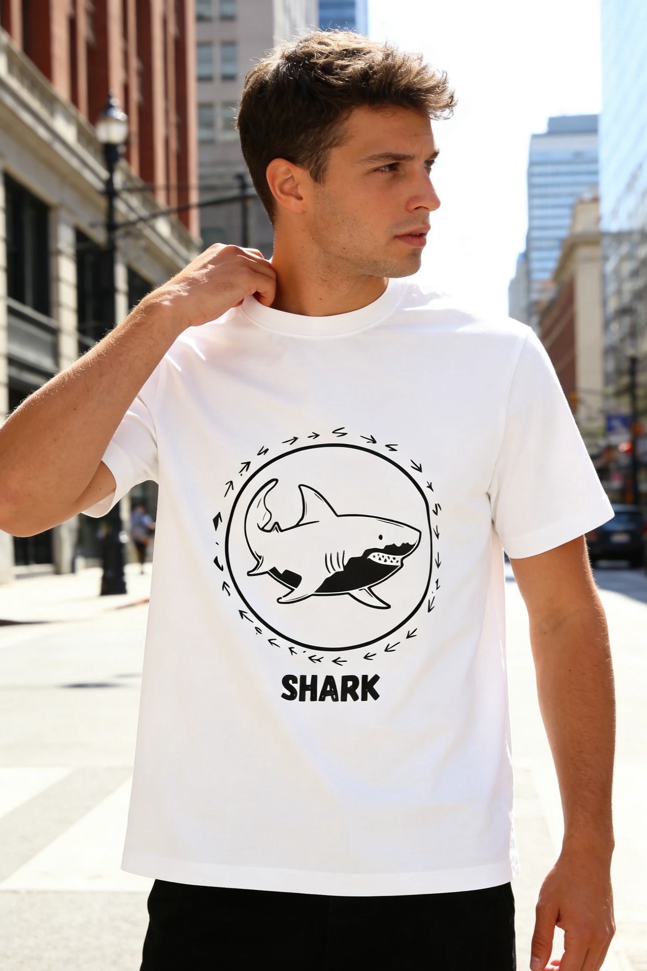 🔥蒙口.（🌾）2026早春新品🆕时尚男士圆领短袖T恤，属于日常休闲风格的潮流单品，采用经典圆领版型，宽松