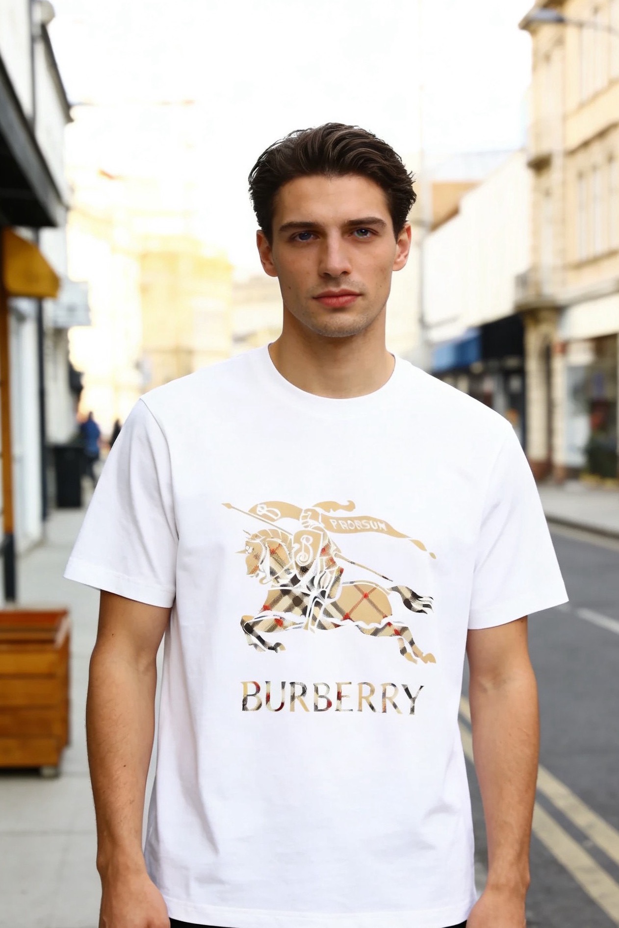 🔥巴宝丽.（🌾）2026春夏新品！时尚男士圆领短袖T恤，属于品牌标志性的轻奢单品，采用经典圆领版型，宽松