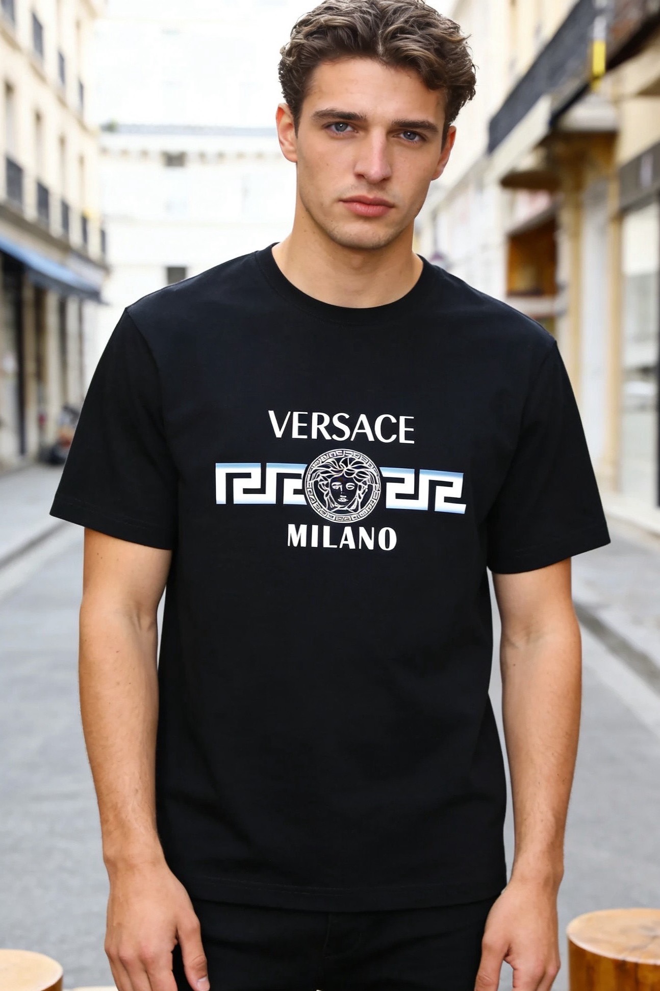 🔥范思哲.（🌾）2026春夏新品😎时尚男士百搭圆领短袖T恤，甄选高支棉面料，触感柔软且久洗不易变形，奢华