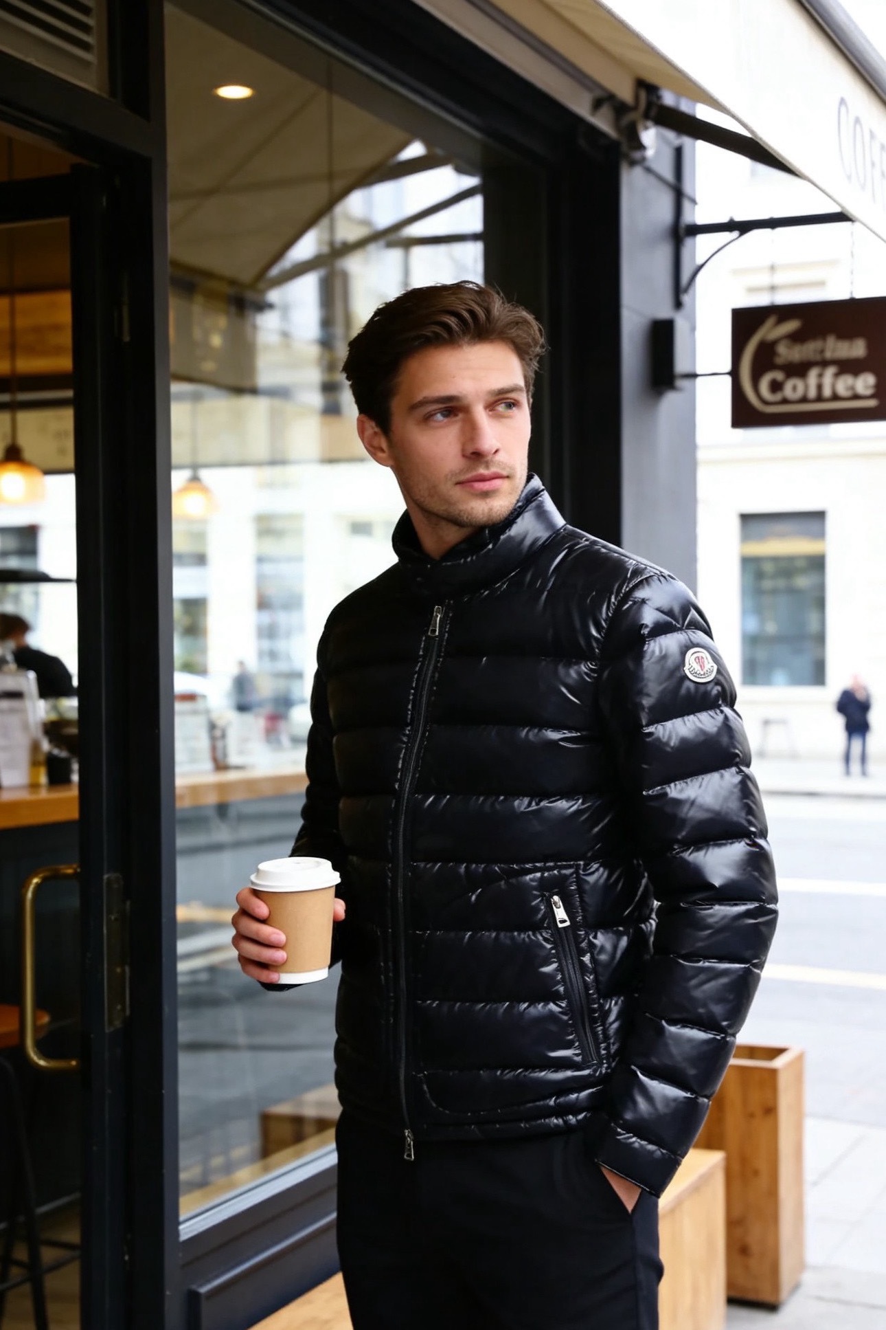 NO:726506,Monc*er/Mongolian mouth. (Supports after the New Year)  The new fashionable men's stand-collar short down jacket for autumn and winter 25 is the brand's classic men's down jacket that is lightweight and portable. It is made of nylon fabric, which is both lightweight and waterproof. It is filled with 90% down to keep warm without feeling heavy. It is also equipped with a nylon varnished cloth lining.  It further improves the durability and windproof effect of the fabric; the design is a classic stand-up collar shape (with snap button closure), horizontal quilting technology makes the down distribution more even, two-way zipper opening and closing on the front, zipper pockets on both sides to meet daily storage needs, and the cuffs can be pressed through snap buttons  The elasticity can be adjusted, and the elastic design of the hem can adjust the fit according to the body shape, making it suitable for various scenes such as urban commuting and light outdoor use. The left arm also has Moncler's iconic felt logo patch, and the overall fit is slim, making it more neat to wear.M  Oncler was founded in France in 1952. As the brand's classic lightweight down, the Acorus series focuses on 'cross-season wear'. It can be worn as an inner wear in winter or as an outer wear in spring and autumn. It is a representative of the combination of practicality and fashion sense!  Sizes 1-6, shipped next day!  ,,Moncler,down jacket,19860909Monc*er/蒙口.（支持年后） 25秋冬新品时尚男士立领短款羽绒服,是品牌主打轻盈便携的经典男士羽绒款式.它采用尼龙面料,兼具轻便性与防水性,填充90羽绒保暖的同时无厚重感,还搭配尼龙漆布衬里进一步提升面料的耐用性与防风效果；设计上为经典立领造型（带按扣闭合）,横向绗缝工艺让羽绒分布更均匀,正面双向拉链开合,两侧配拉链口袋满足日常储物需求,袖口可通过按扣调节松紧,下摆采用弹性设计能根据身形调整贴合度,适配城市通勤、轻户外等多种场景,左臂还带有Moncler标志性毛毡logo贴片,且整体为修身版型,穿着更显利落.Moncler1952年创立于法国,Acorus系列作为品牌的经典轻量款羽绒,主打“跨季节穿着”,既可在冬季作为内搭,也可在春秋作为外搭,是实用性与时尚感结合的代表！尺码1-6,隔天出货！,,Moncler,down jacket,,Men's clothing