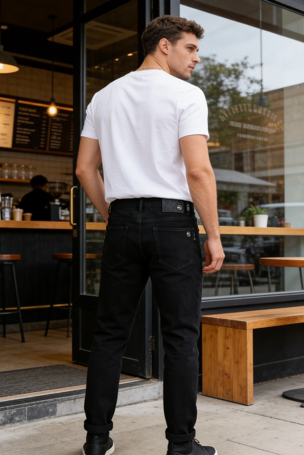 NO:877388,Burberry.  Men's dark jeans are a brand item that combines simple texture and iconic details. They are made of high-density stretch denim fabric, which is soft to the touch and has good wrinkle resistance and wear resistance, and is not easy to fade and deform. The luxury classic brand element LOGO is paired with low-key pure black pants to hide the brand recognition.  It is high-quality and has a light and luxurious texture in every detail. The slim tapered cut fits the leg lines and can modify the shape of the legs. It is suitable for a variety of combinations such as casual shoes and formal leather shoes. Whether it is daily commuting or light social scenes, it can easily enhance the sense of luxury. It is a versatile item in the wardrobe that is both practical and luxurious!  Sizes 29-38, yes 35/no 37!  Ships next day!  ,,burberry,jeans,19860909巴宝莉. 男士深色牛仔裤,属于品牌兼具简约质感与标志性细节的单品.它采用高密弹力牛仔面料,触感柔软且兼具良好的抗皱性与耐磨性,不易褪色变形.奢华经典品牌元素LOGO搭配在低调的纯黑裤身上暗藏品牌辨识度,细节处彰显轻奢质感.修身锥形剪裁贴合腿部线条,能修饰腿型,适配休闲鞋履与正装皮鞋等多种搭配,无论是日常通勤还是轻社交场景,都能轻松提升造型的高级感,是衣橱中兼具实用性与奢华感的百搭单品！尺码29-38,有35/无37！隔天出货！,,burberry,jeans,,Men's clothing