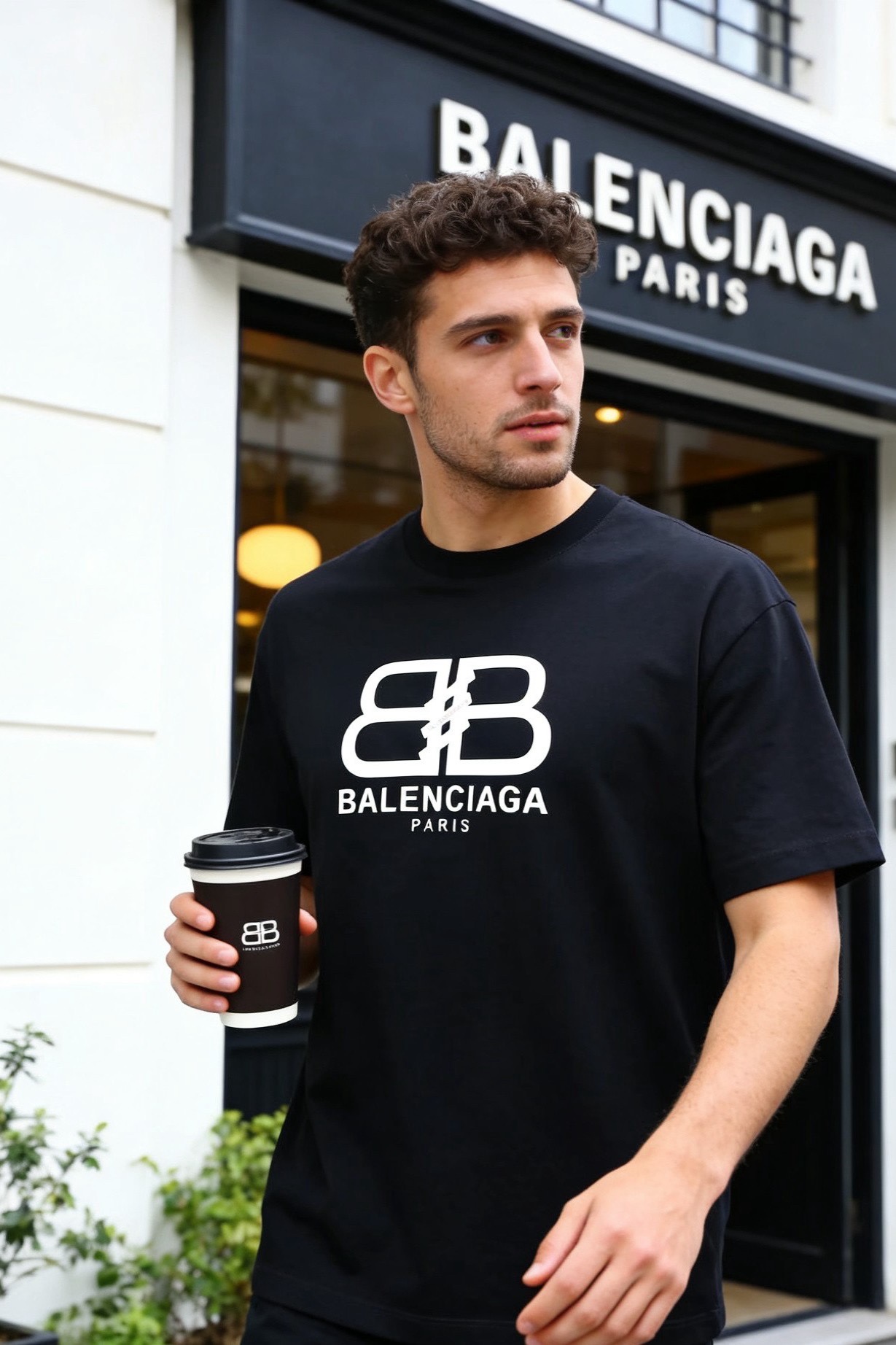 🔥巴黎世家.2026春夏新品男士短袖上市🍃经典圆领设计！重磅级尤物单品，新形态雅痞风格👍🏻高街混搭腔调有