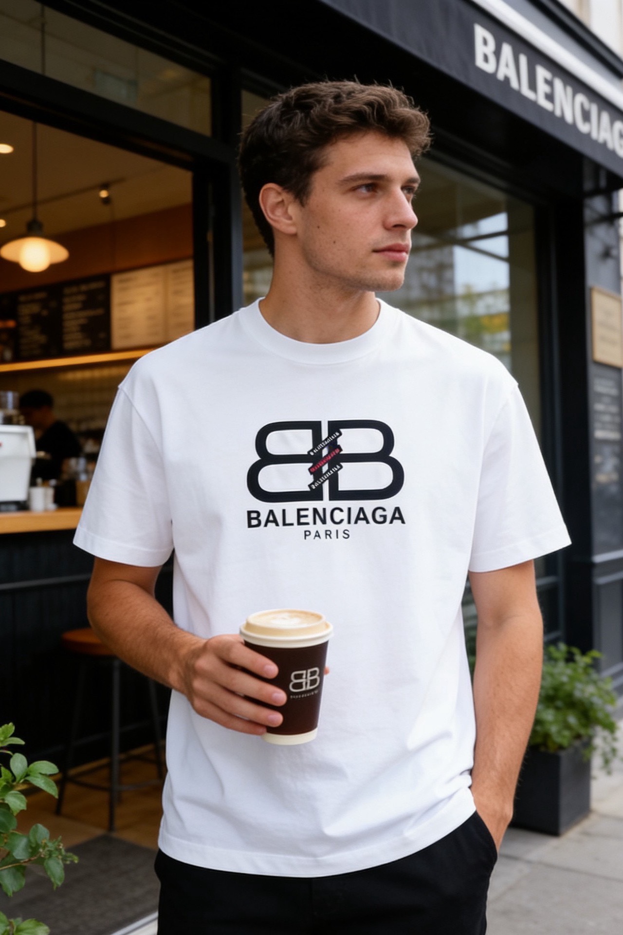 🔥巴黎世家.2026春夏新品男士短袖上市🍃经典圆领设计！重磅级尤物单品，新形态雅痞风格👍🏻高街混搭腔调有