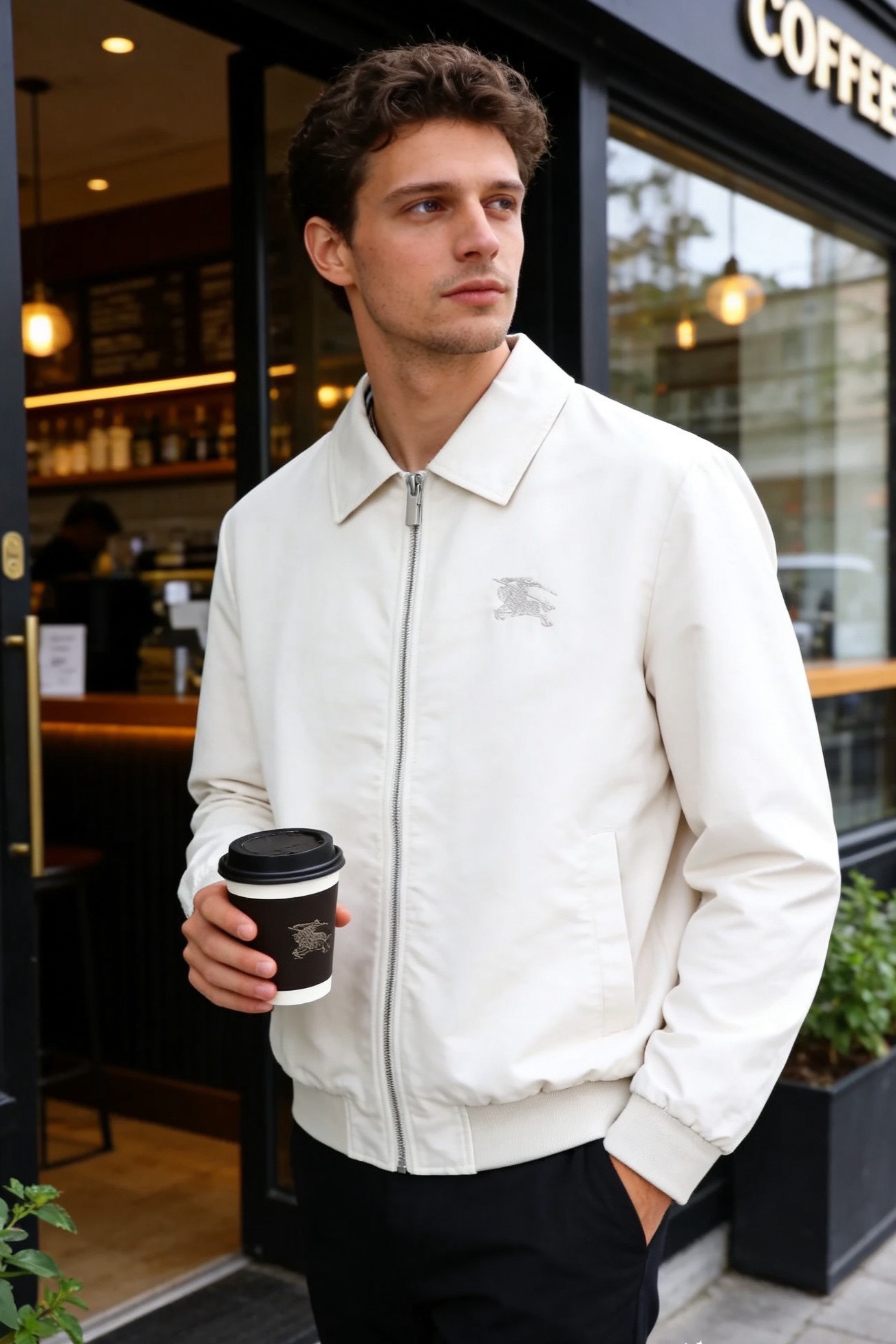 🔥巴宝丽/Burbe*ry.2026春季新品！经典百搭男士翻领夹克👍胸前品牌小马LOGO设计😎甄选舒适透