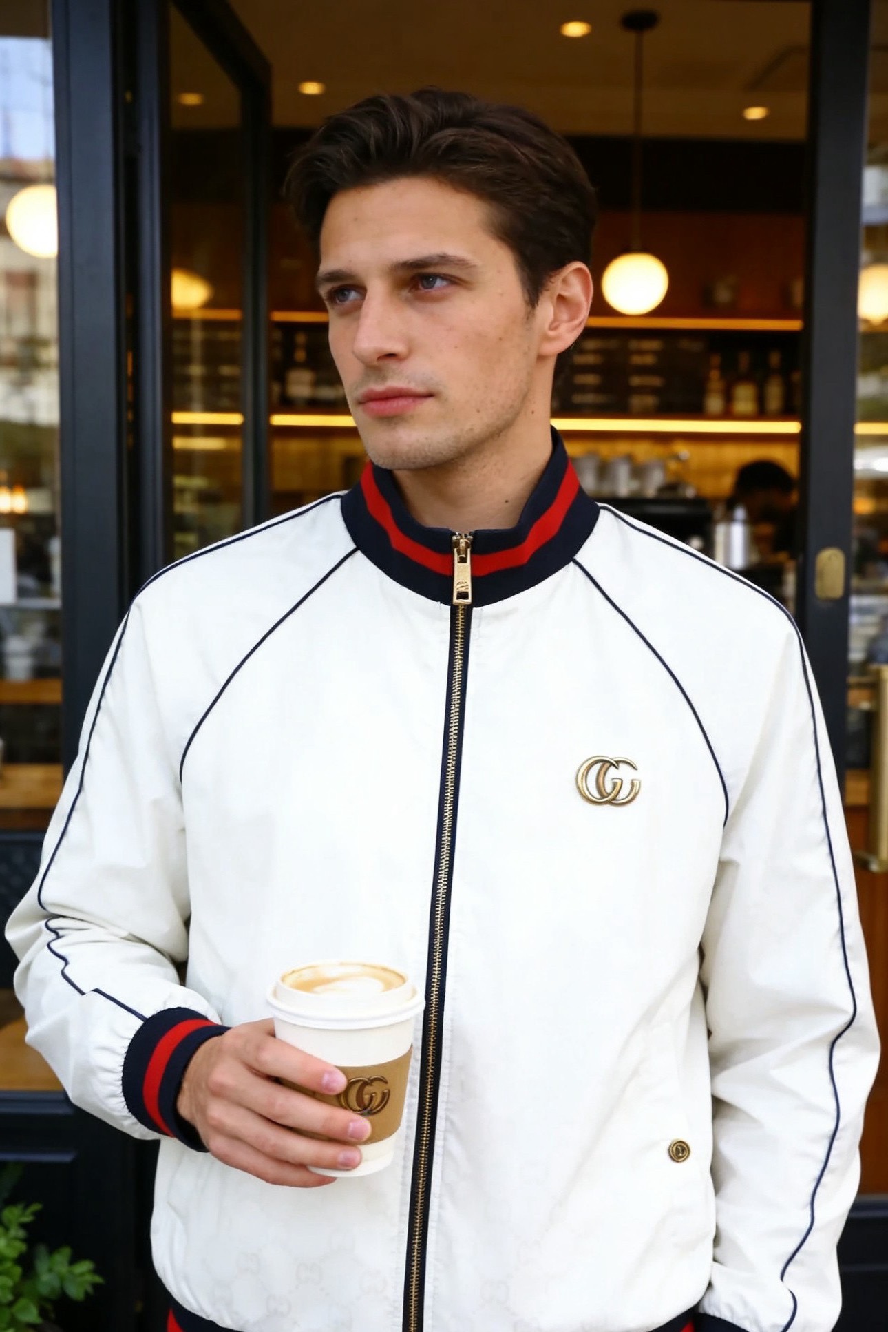 🔥古驰/Gu*ci.2026春季新品🆕时尚潮流百搭立领夹克👍采用舒适透气面料，干爽透气的穿着感，兼具柔软