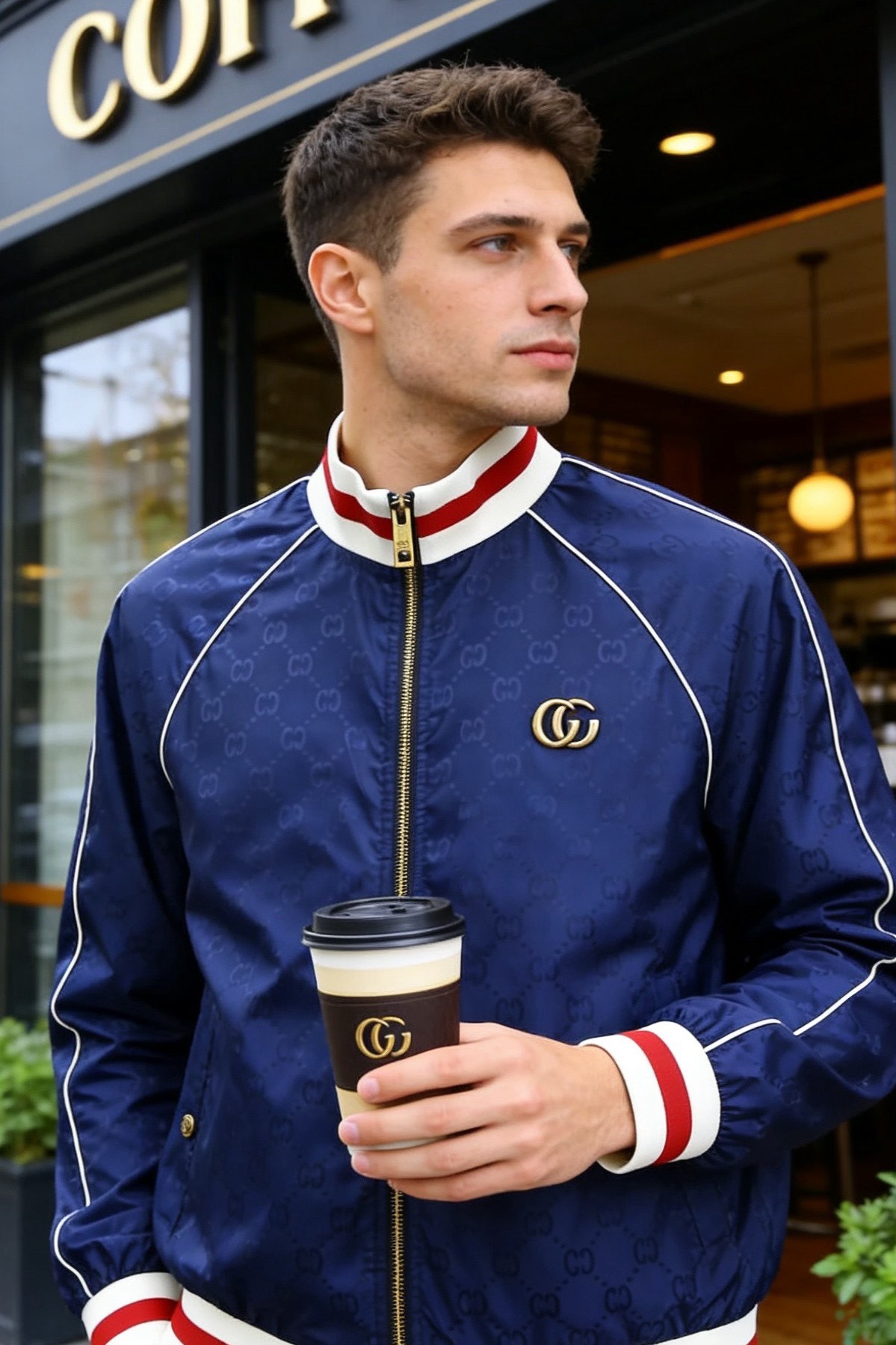 🔥古驰/Gu*ci.2026春季新品🆕时尚潮流百搭立领夹克👍采用舒适透气面料，干爽透气的穿着感，兼具柔软