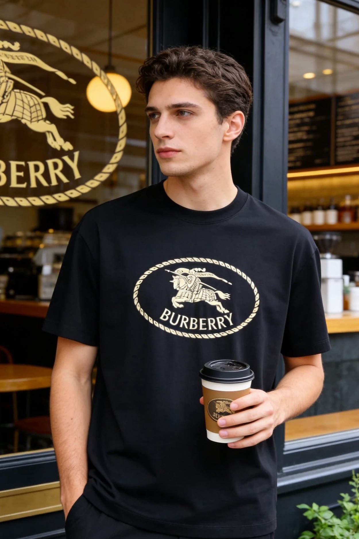 🔥巴宝丽/Burbe*ry.2026春夏新品！经典男士圆领短袖版型，利落剪裁贴合身形，日常穿着无束缚感。