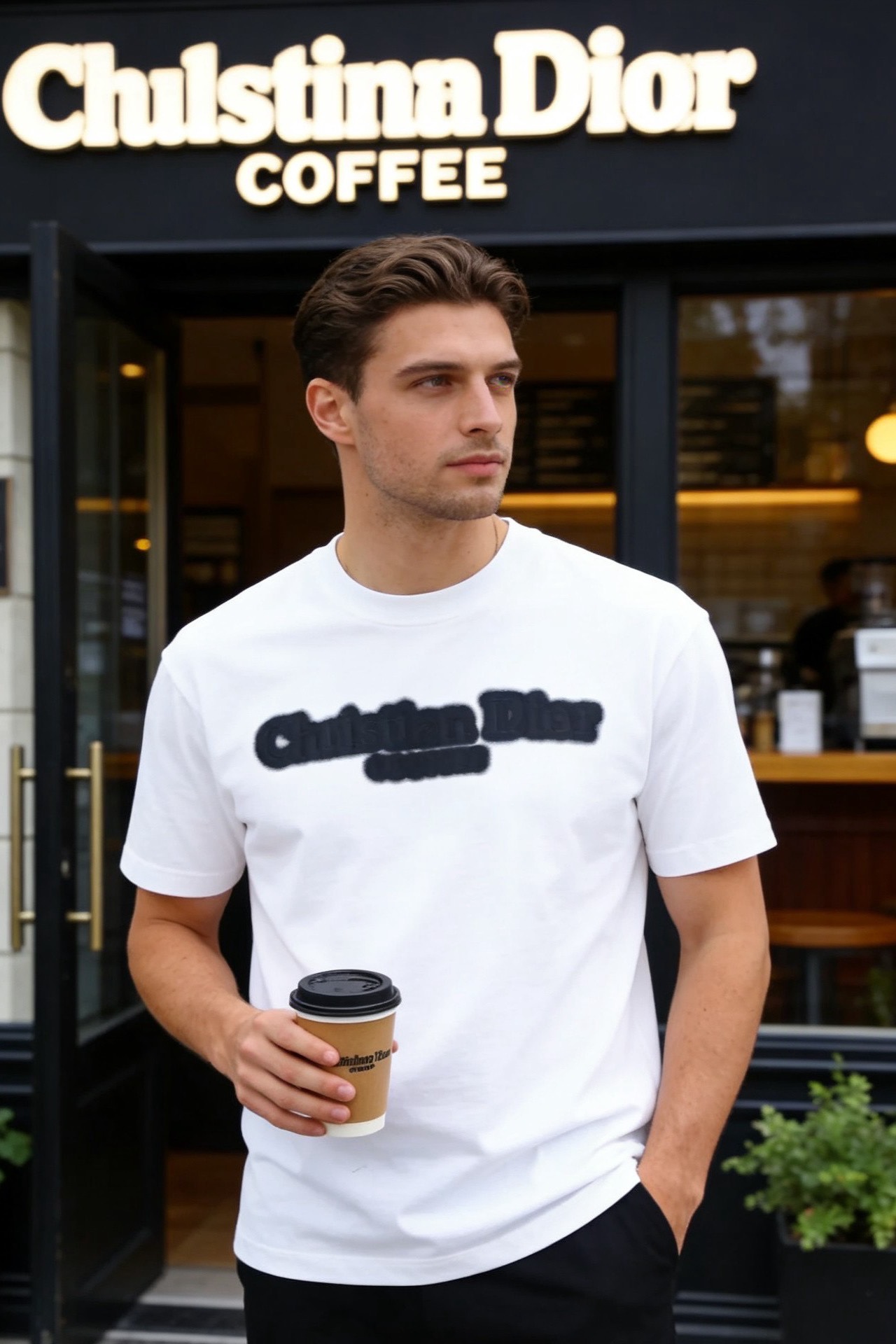 🔥迪奥/Di*r.2026春夏新品！时尚男士经典圆领短袖版型，利落剪裁贴合身形，日常穿着舒适无束缚。前襟