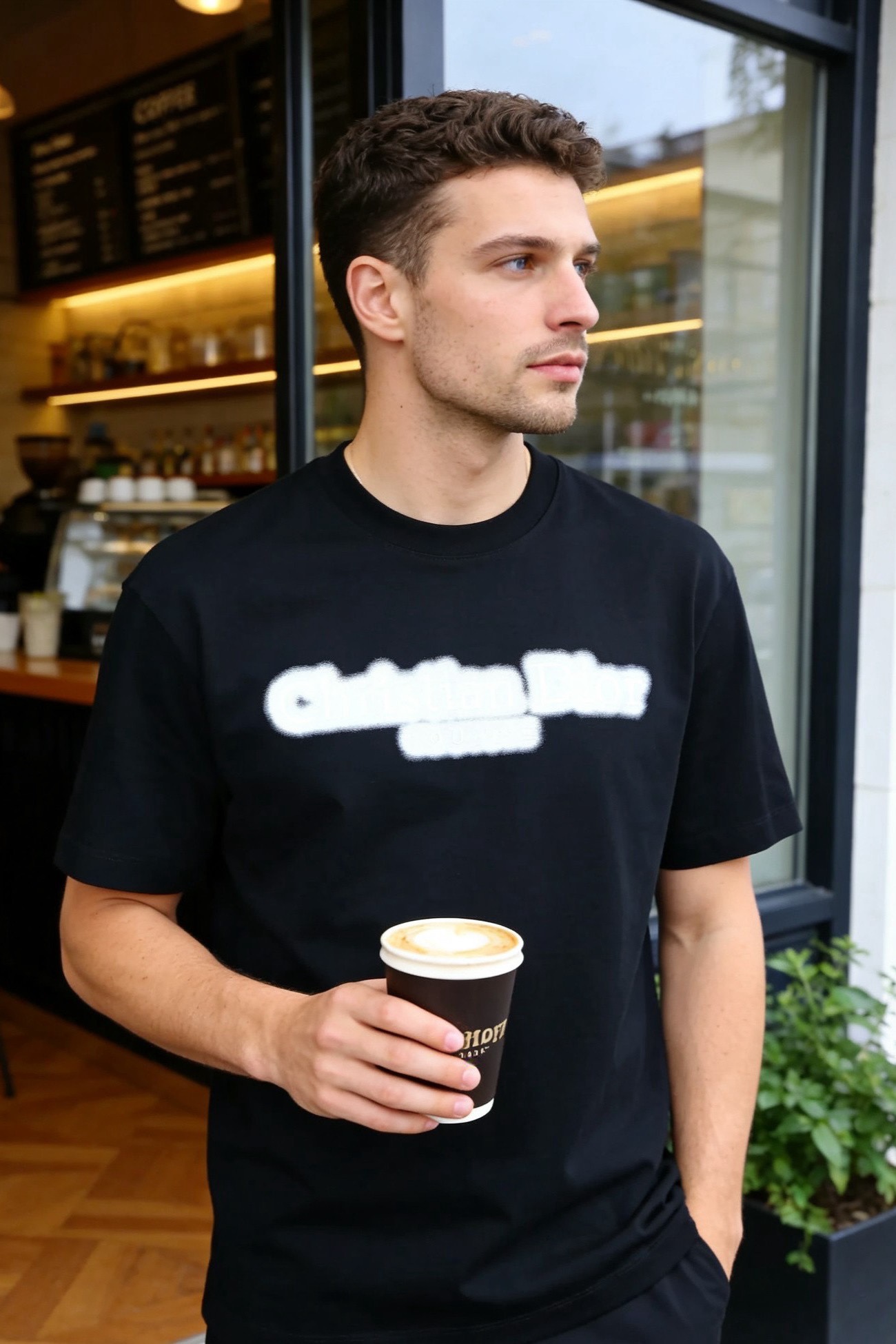 🔥迪奥/Di*r.2026春夏新品！时尚男士经典圆领短袖版型，利落剪裁贴合身形，日常穿着舒适无束缚。前襟