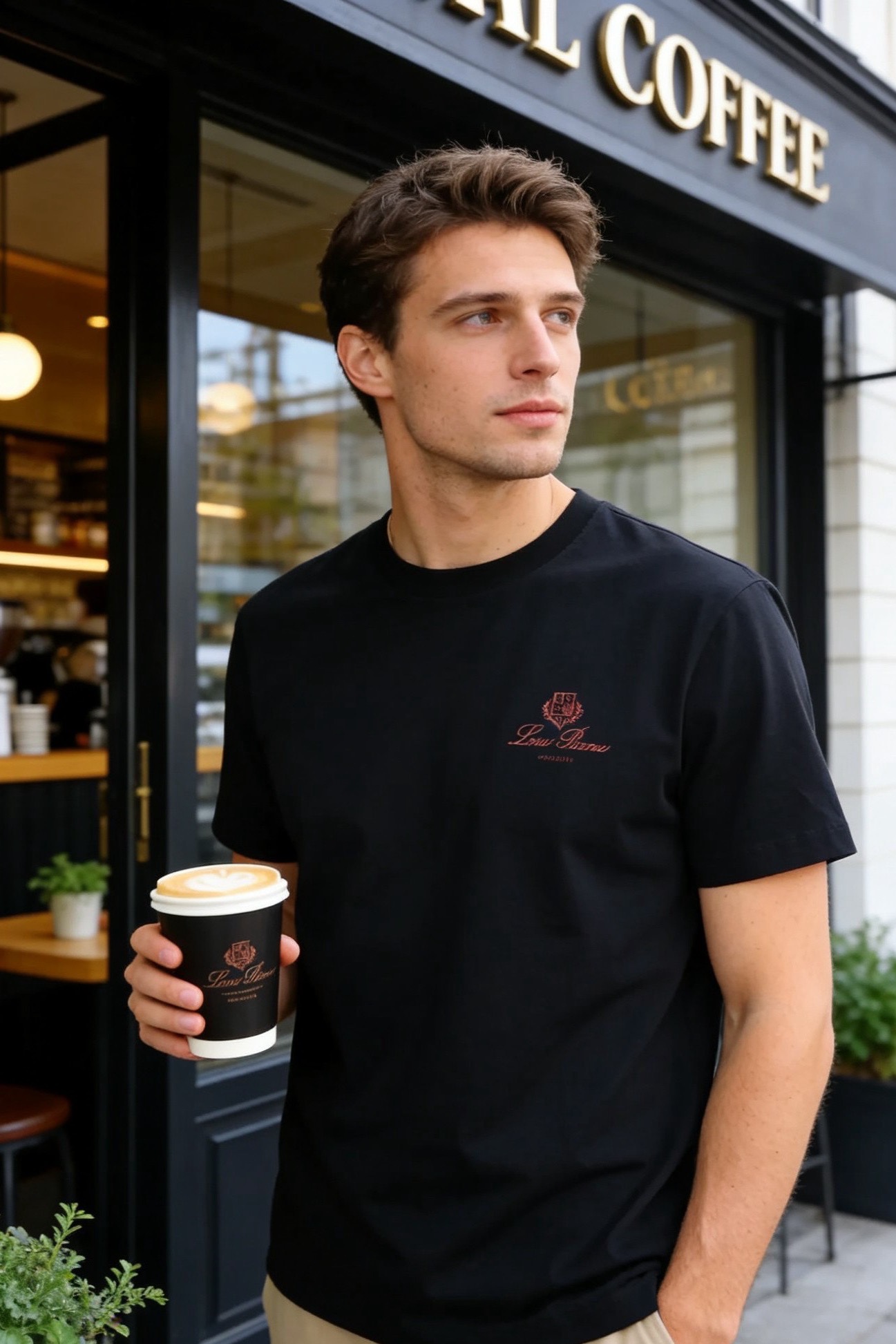 🔥Loro Piana.2026春夏新品🆕时尚男士圆领T恤👍采用原单品质透气棉面料，触感柔软细腻，兼具良