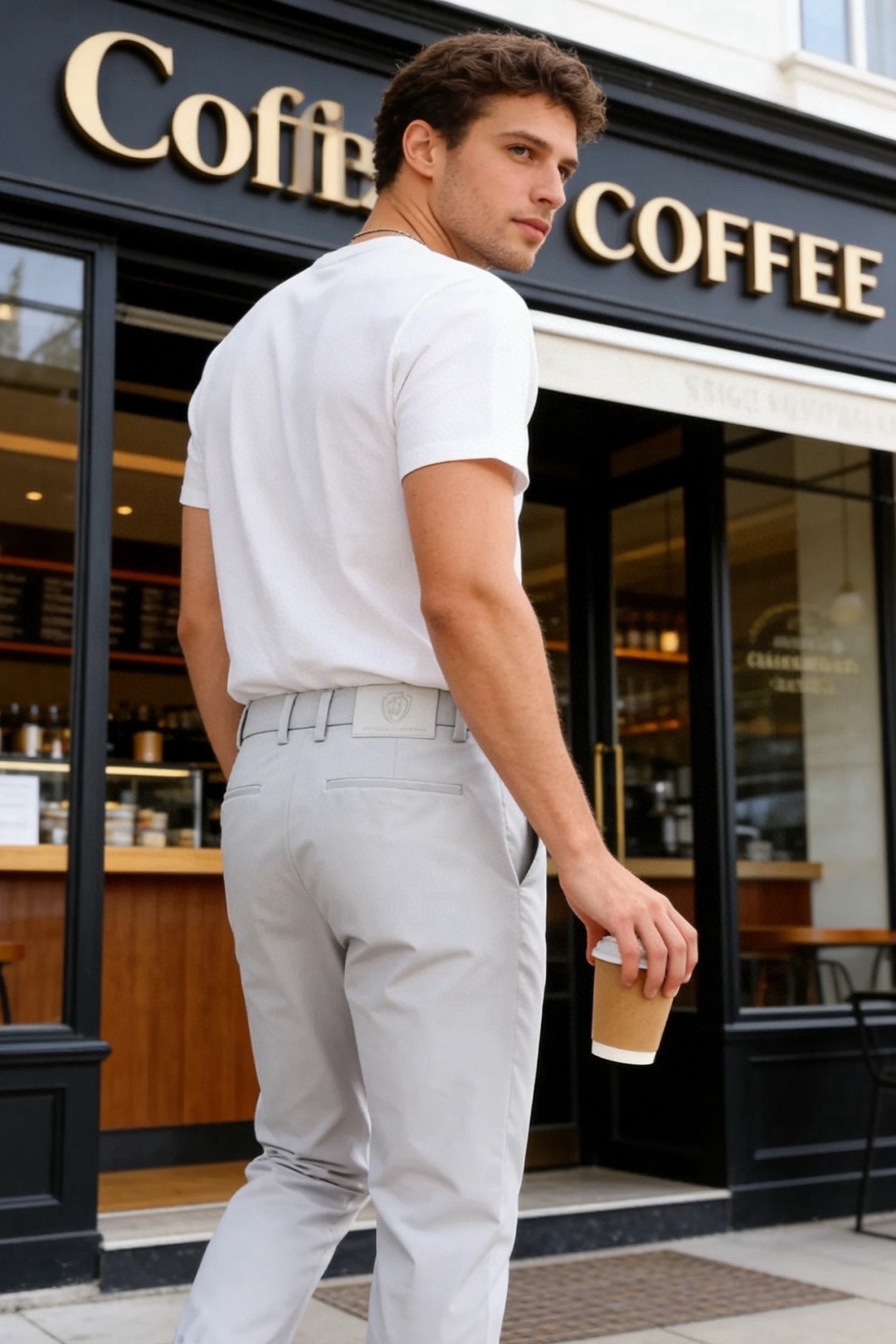 🔥Bc.26春季新品！男士百搭休闲裤采用高支精纺斜纹面料，兼具挺括感与垂坠性，触感顺滑且抗皱易打理。九分