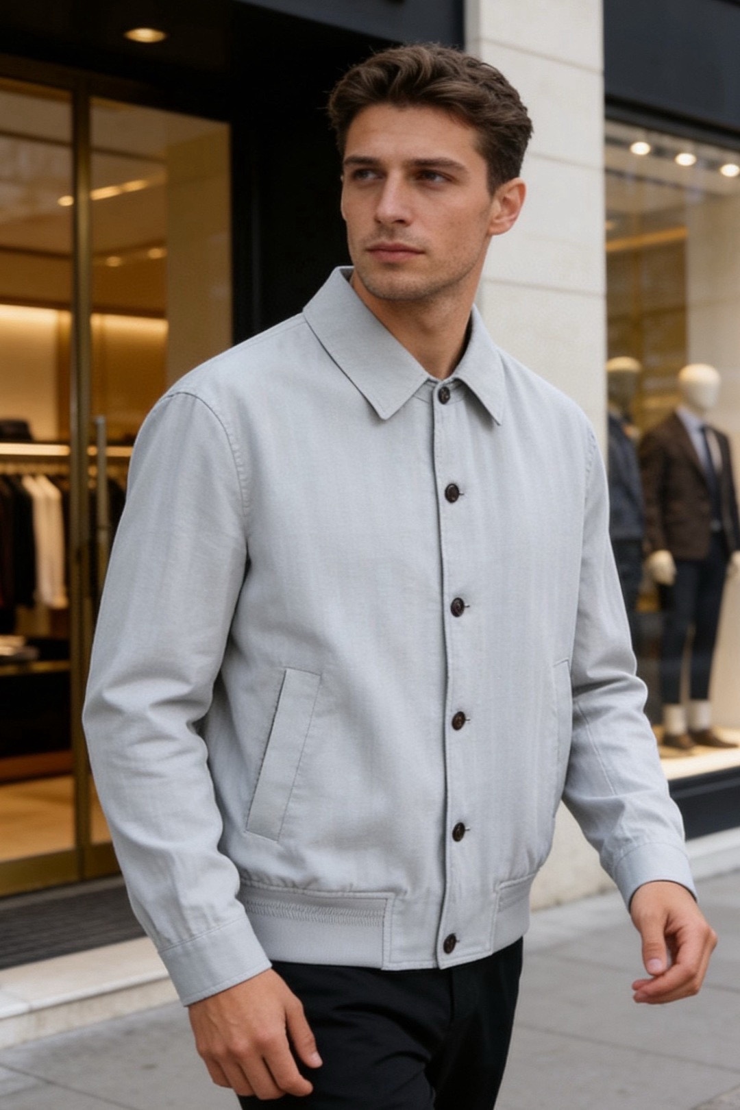 🔥Loro piana.2026早春新品！时尚男士原单翻领夹克，采用兼具挺括感与透气性的面料打造，简约利