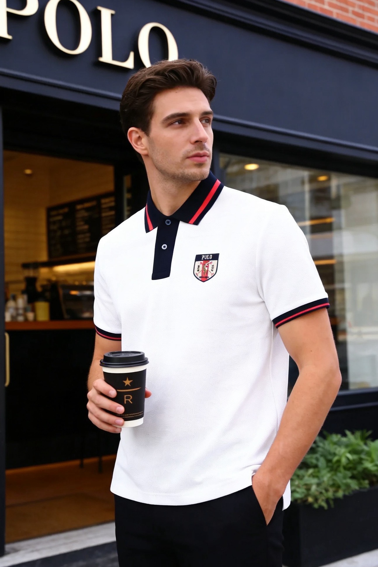 🔥POLO.26夏季新品！时尚经典百搭男士Polo衫承袭美式复古学院风精髓，撞色翻领与袖口条纹勾勒轮廓，