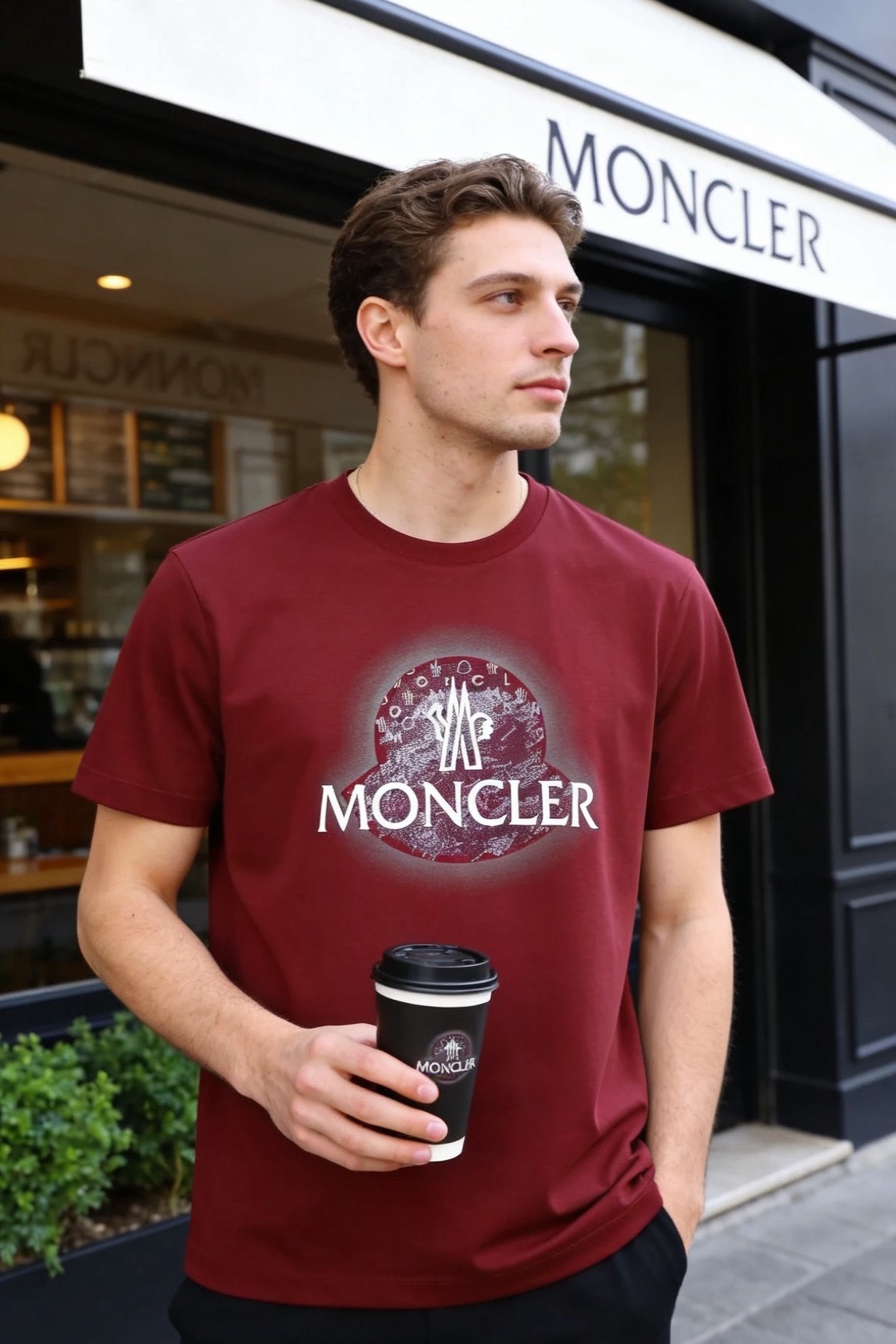 🔥蒙口.26夏季新品！MONCLER盟可睐男士圆领短袖T恤，延续品牌标志性设计语言，经典圆领搭配领口撞色