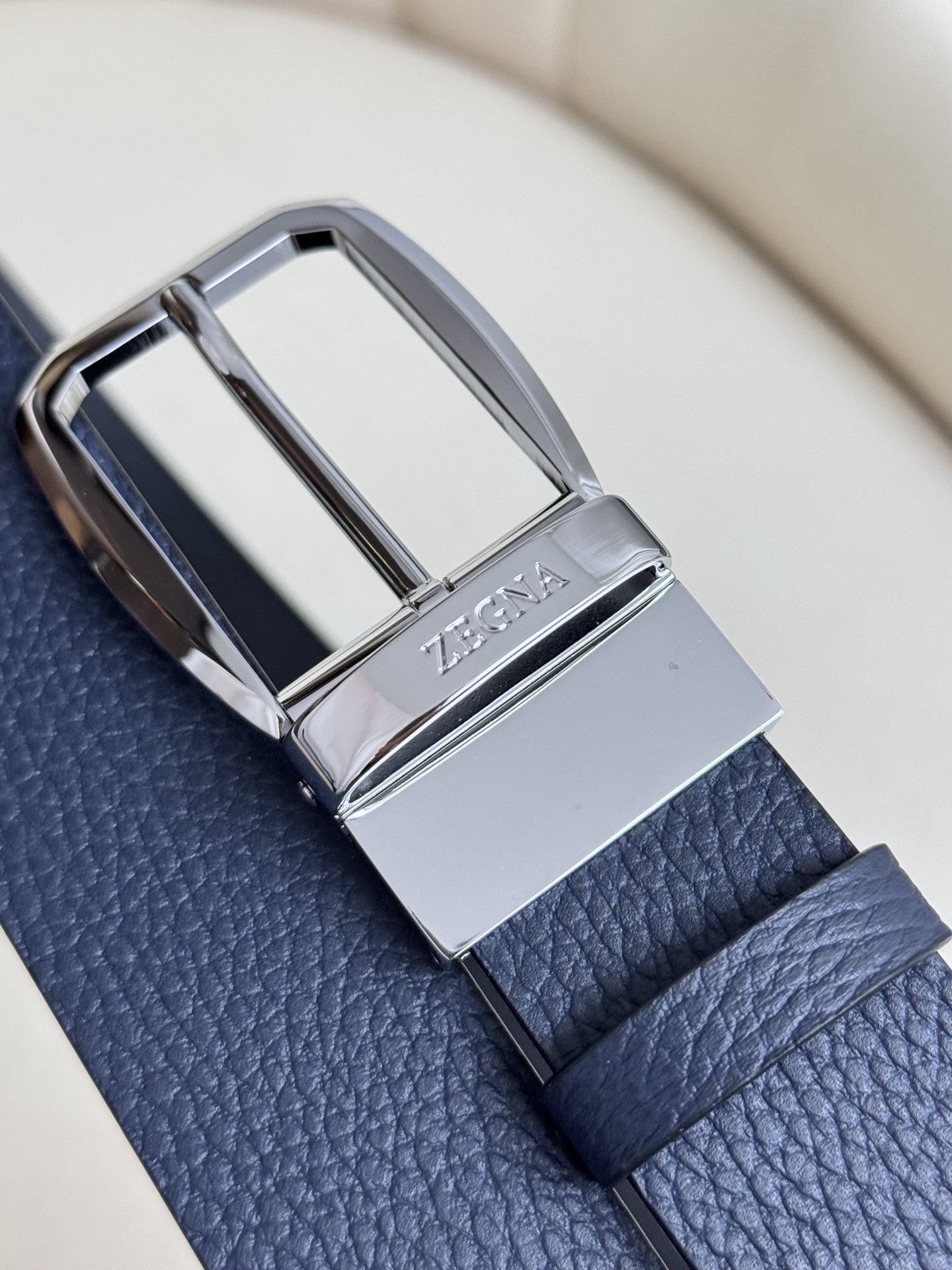 Zegna Reversible Leather Belt with Buckle, 3.5cm Width 6 i1750655718273 7139 0 4