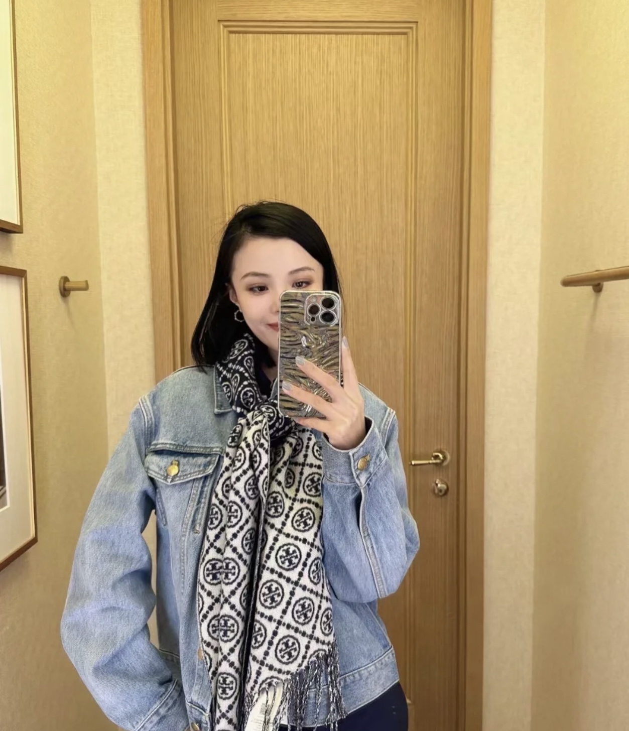 Chanel Haute Couture Silk Twill Scarf Shawl Ref 5