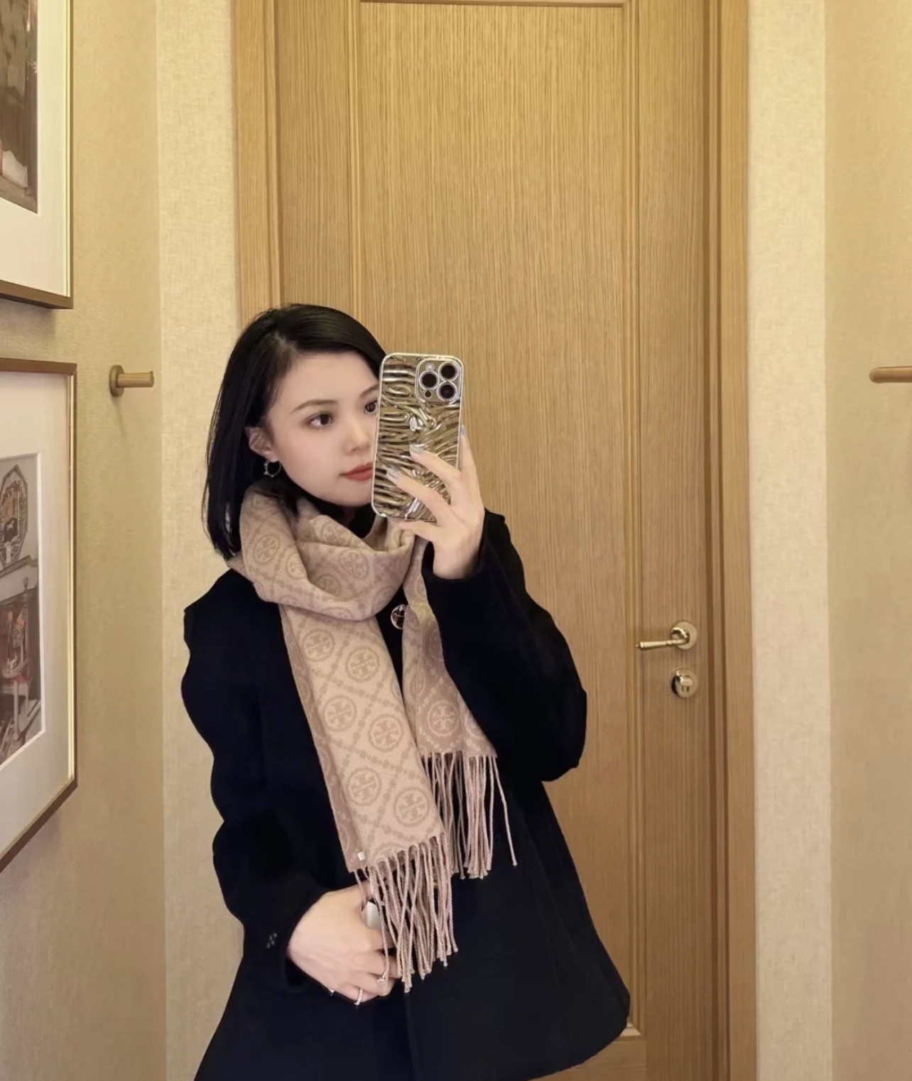 Chanel Haute Couture Silk Twill Scarf Shawl Ref 8