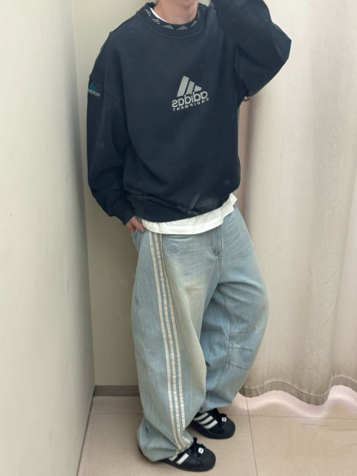 Adidas Originals Adilenium Washed SS25 Banana Fit Jeans - Unisex Style 1 Adidas Originals Adilenium Washed SS25 Banana Fit Jeans – Unisex Style