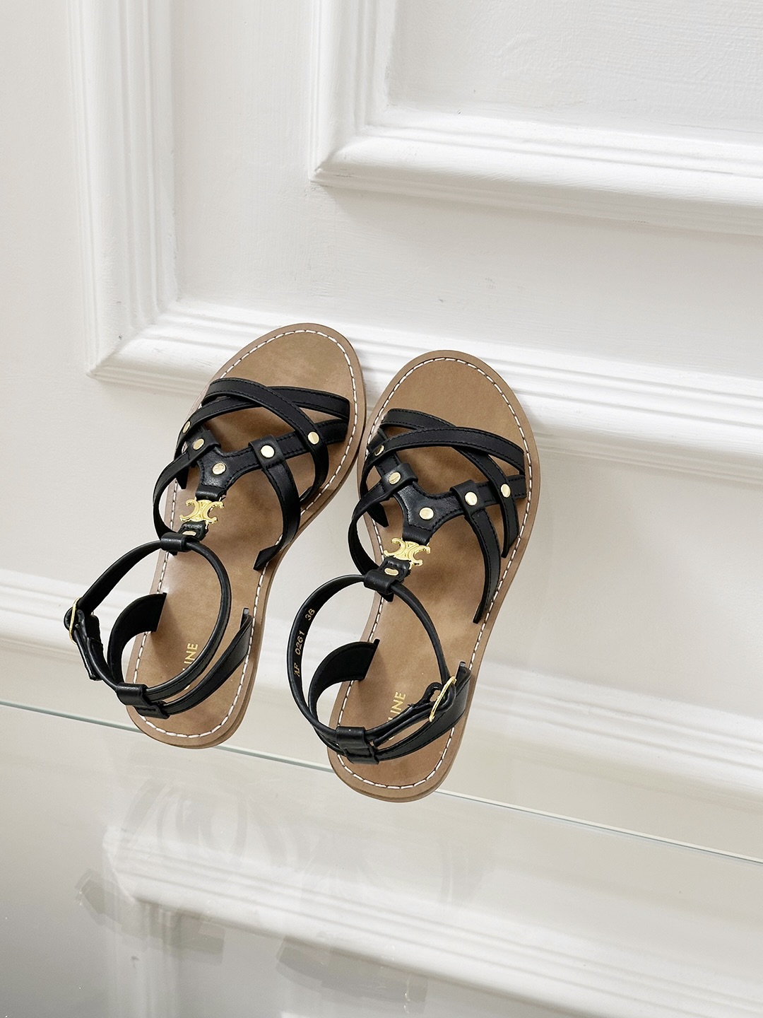 Celine Vintage Roman Sandals - Premium Leather, Timeless Style 1 Celine Vintage Roman Sandals - Premium Leather, Timeless Style