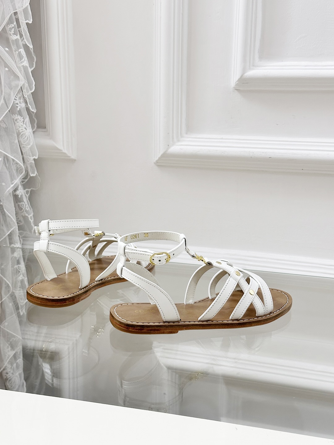 Celine Vintage-Style White Leather Gladiator Sandals | Summer Collection 4 i1742293639227 4841 0 1