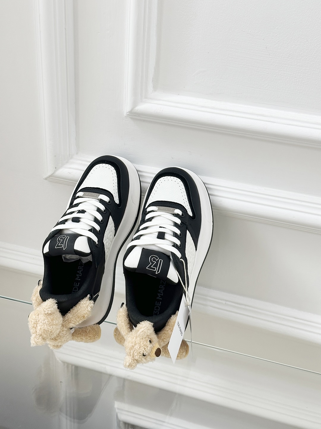 13DE MARZO Panda Sneakers with Removable Bear, Leather Upper, Rubber Sole 7 i1742807940192 5101 0 5