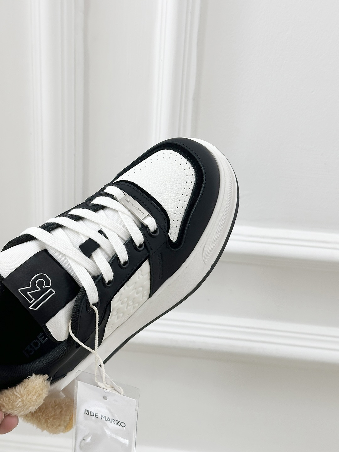 13DE MARZO Panda Sneakers with Removable Bear, Leather Upper, Rubber Sole 9 i1742807940193 3599 0 7