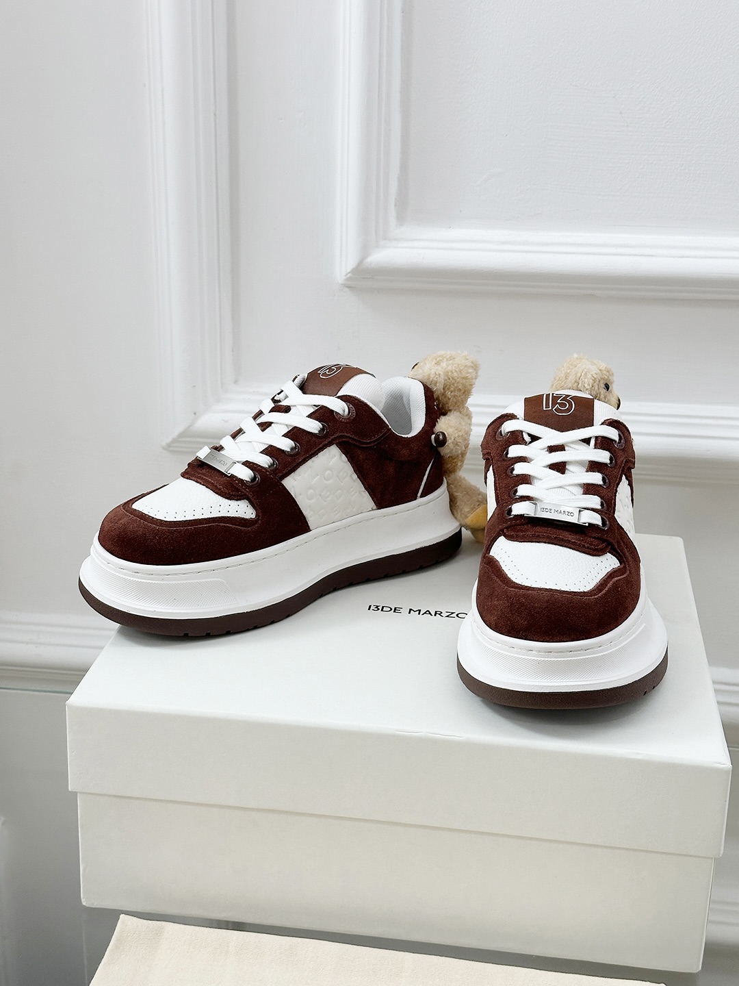 13DE MARZO Panda Sneakers - Fashionable Leather Canvas Shoes with Bear Accent 4 i1742807973132 9676 0 2