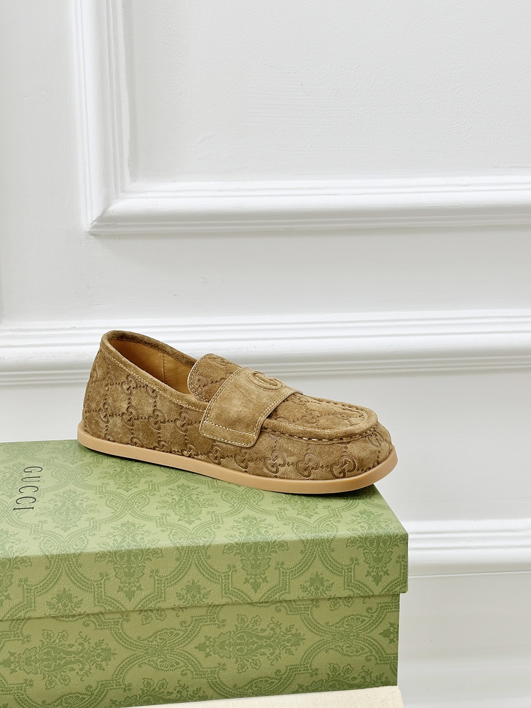Gucci Women's Spring Loafers Suede Upper with GG Embossed Pattern 6 i1743241055042 3781 0 3