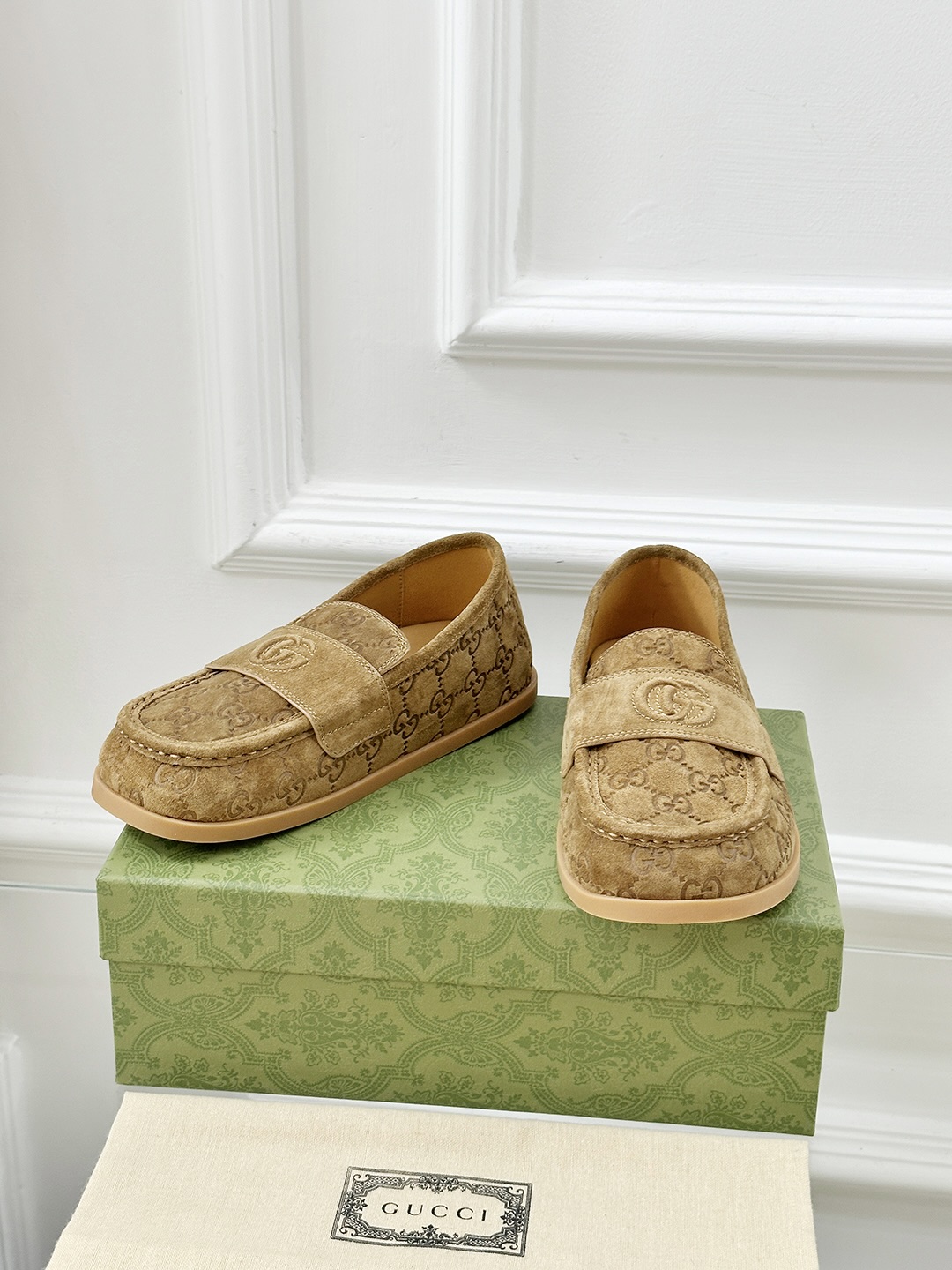 Gucci Women's Spring Loafers Suede Upper with GG Embossed Pattern 5 i1743241055043 1607 0 2