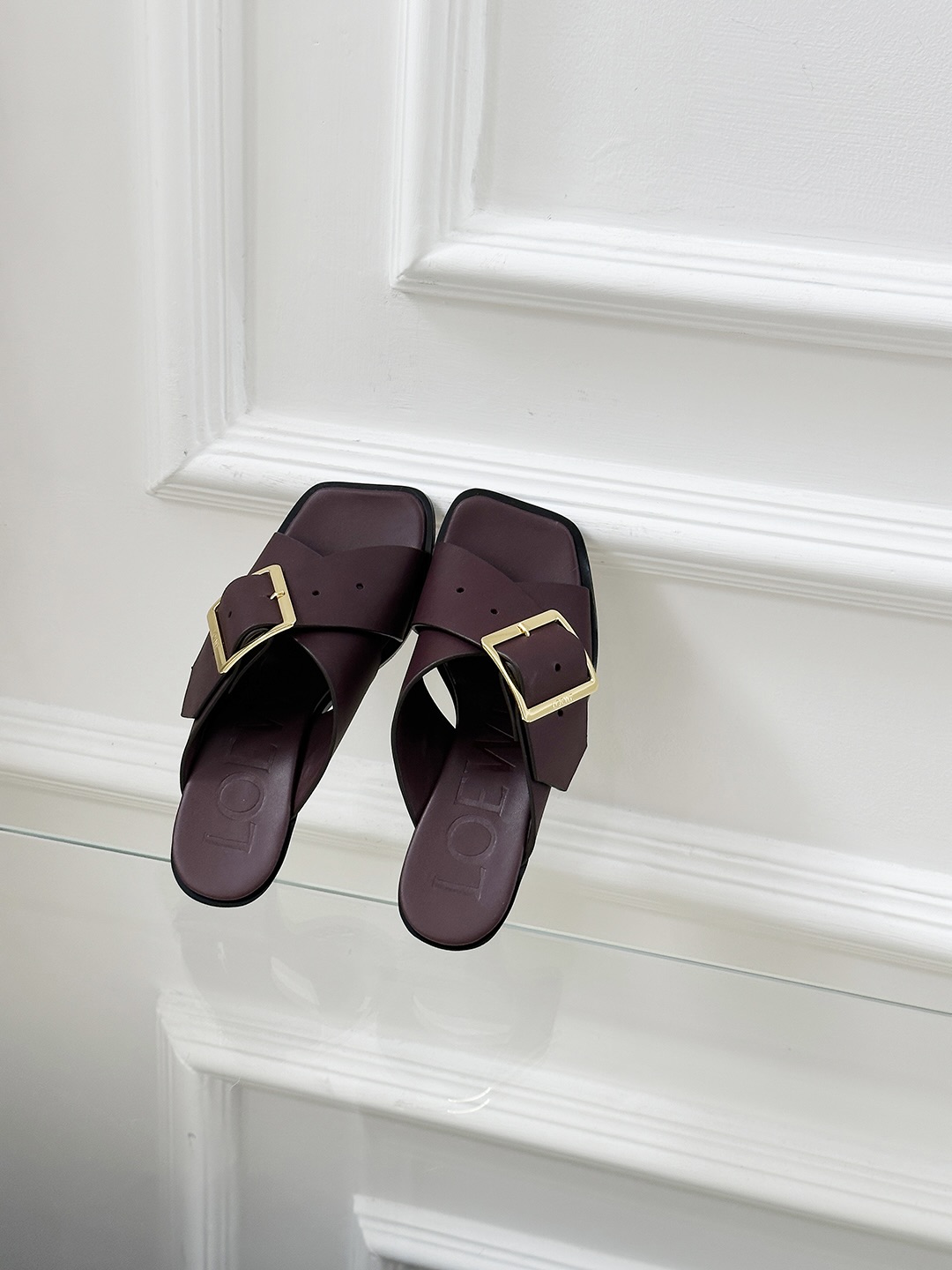 Loewe Leather Buckle Heeled Sandals - Stylish and Comfortable Summer Shoes 7 i1743324278243 6696 0 5