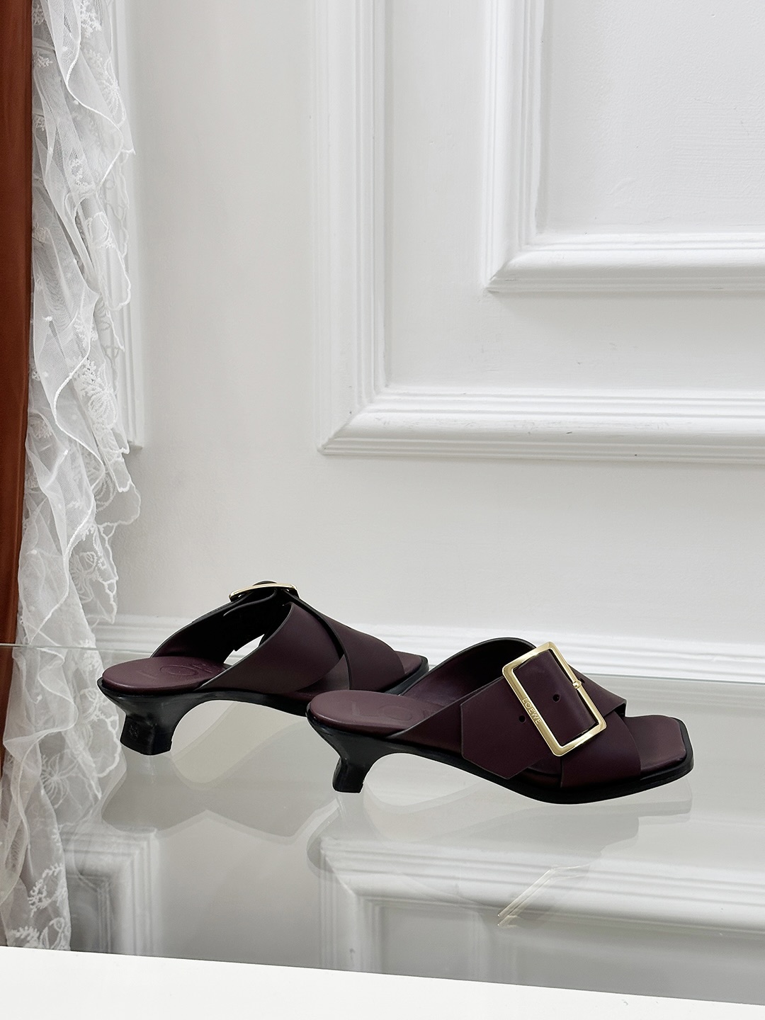 Loewe Leather Buckle Heeled Sandals - Stylish and Comfortable Summer Shoes 6 i1743324278243 9699 0 4