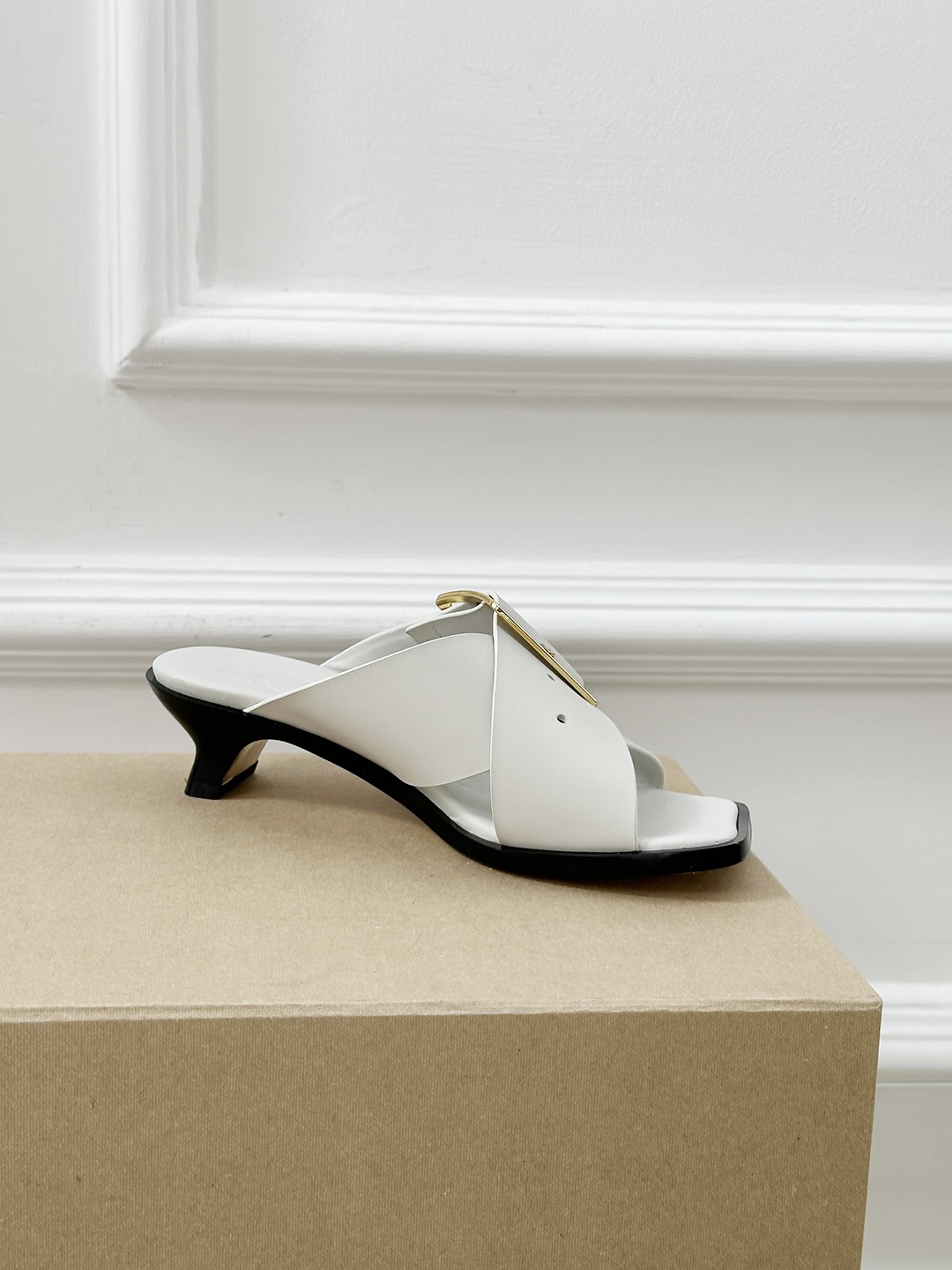 Loewe Women's Leather Heeled Sandals with Buckle - Elegant Style 5 i1743324350414 9369 0 3