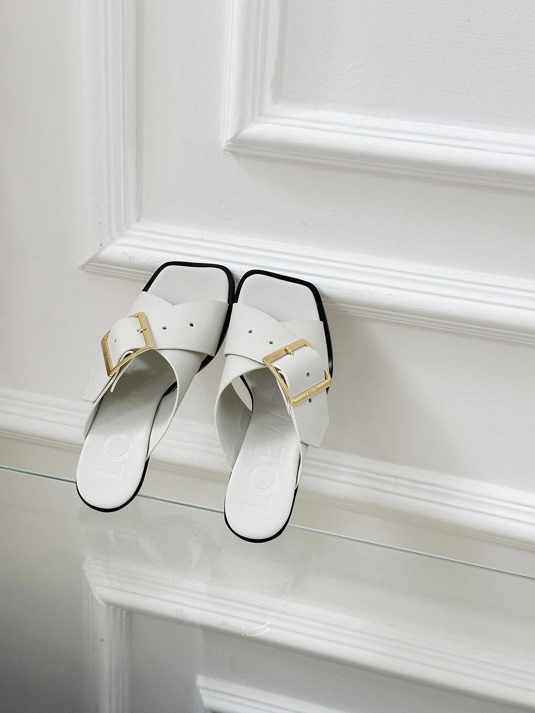 Loewe Women's Leather Heeled Sandals with Buckle - Elegant Style 7 i1743324352589 3250 0 5