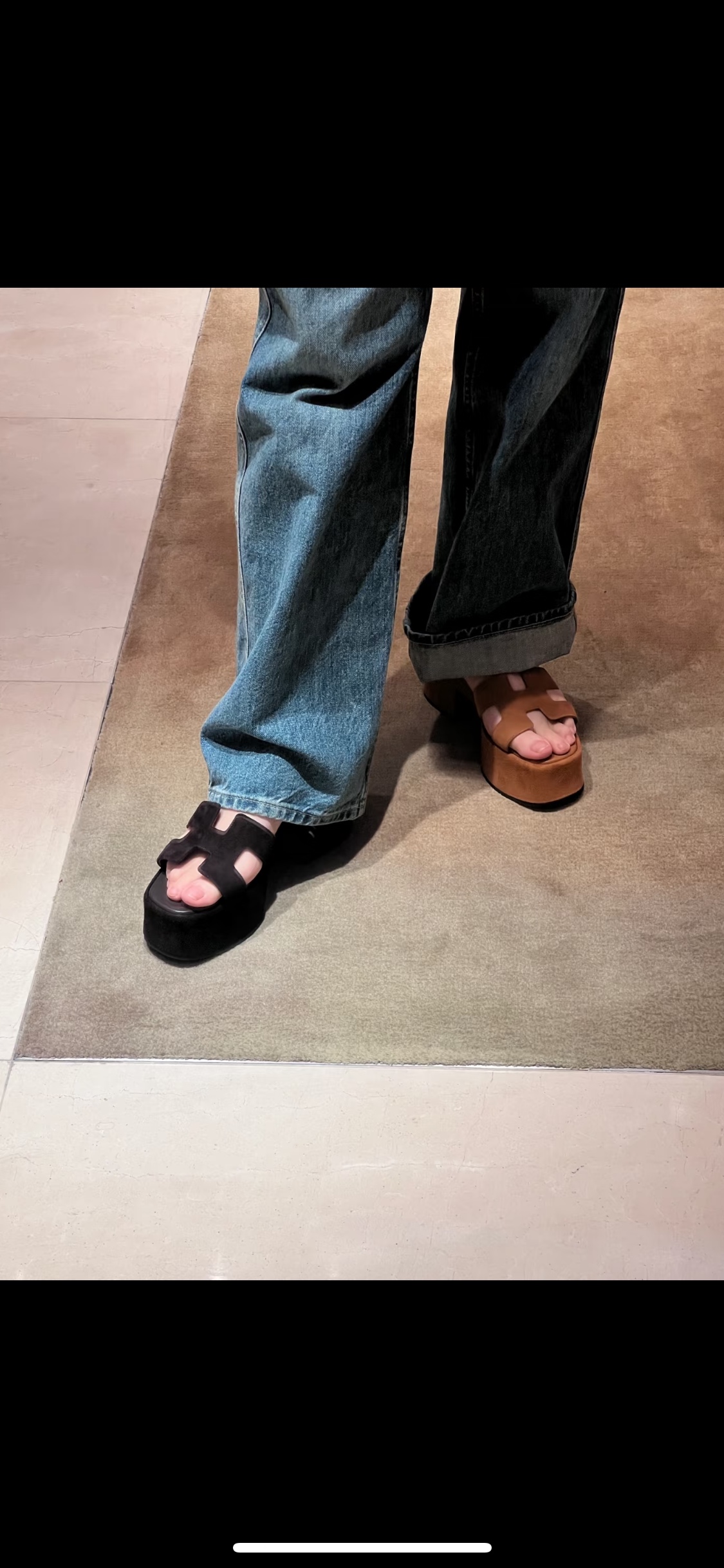 NO:232899,Black is very versatile. H-home new H-shaped waterproof platform thick-soled sponge cake sandals, split-toe shoes, sandals19860909黑色非常百搭  H家新款H型防水台厚底松糕凉鞋,分趾鞋,sandals,Women's Shoes