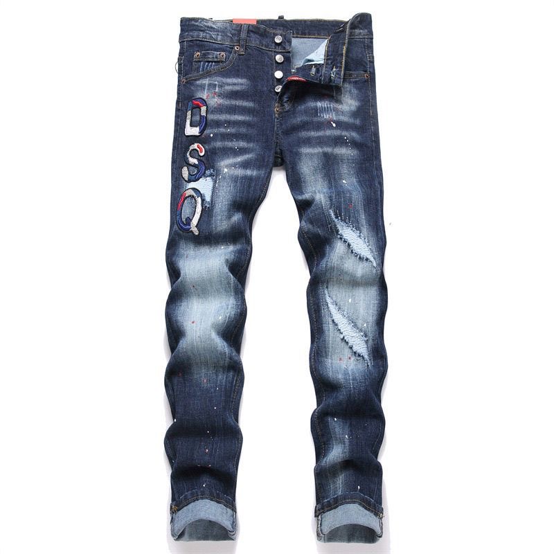 DSQUARED2 2nd Quarter Embroidered Man Tweezed Hip-and-Tweet Jeans Recap (260$)