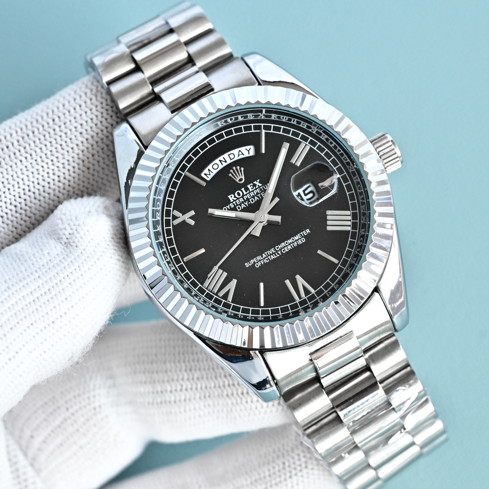 ❤️250包邮/原单代购级别
劳力士速卖通爆款日志双历防机械走时石英表实心钢带三度防水