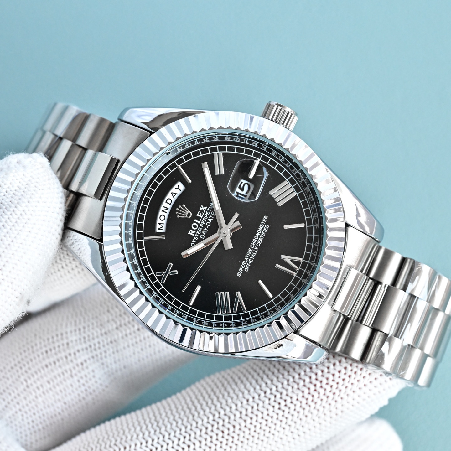 ❤️250包邮/原单代购级别
劳力士速卖通爆款日志双历防机械走时石英表实心钢带三度防水