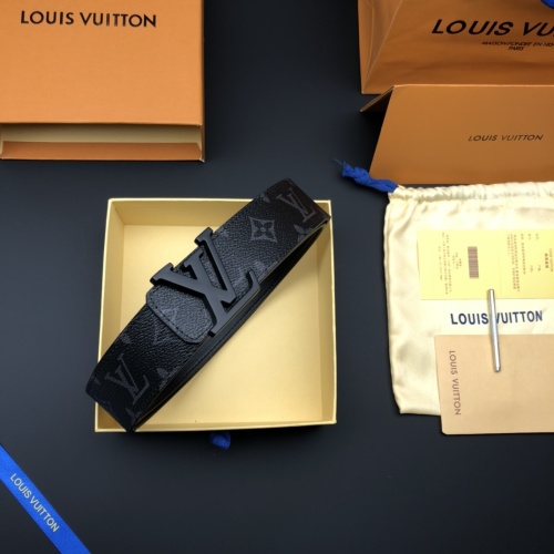 Louis Vuitton Initiales Monogram Eclipse 40mm Belt - Modern Matte Buckle 1 Louis Vuitton Initiales Monogram Eclipse 40mm Belt - Modern Matte Buckle