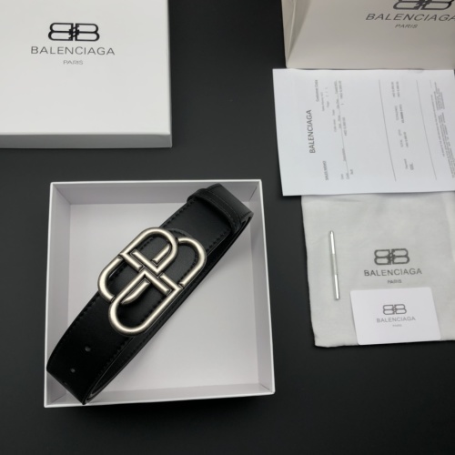 Balenciaga BB Extra Large Belt - Black Leather with Antique Silver Buckle 1 Balenciaga BB Extra Large Belt - Black Leather with Antique Silver Buckle