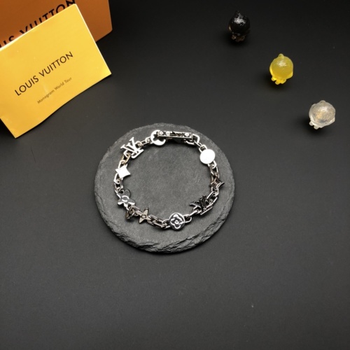 Louis Vuitton Monogram Craggy Silver Bracelet with Brass Hardware, 21cm 2 Louis Vuitton Monogram Craggy Silver Bracelet with Brass Hardware, 21cm
