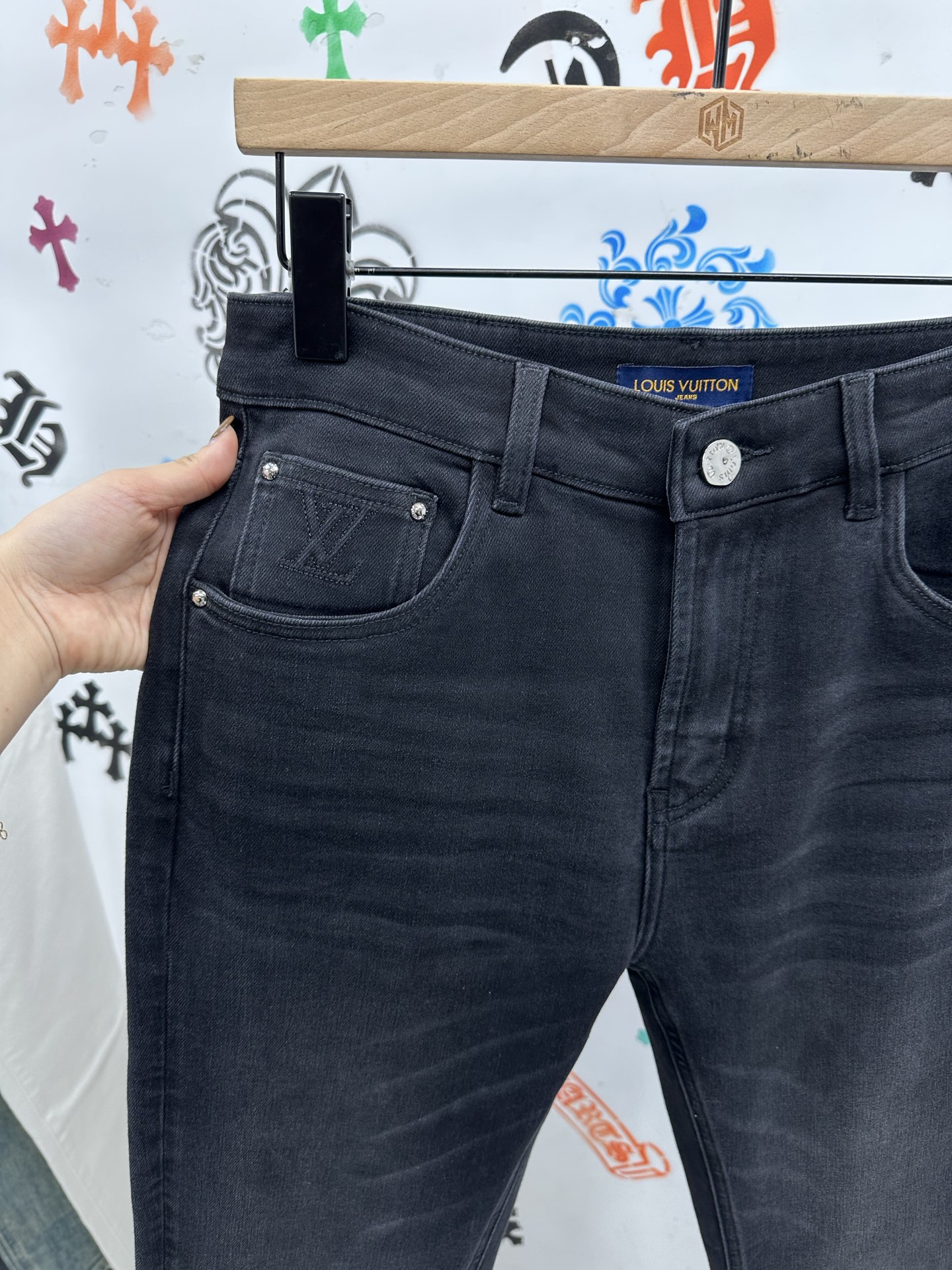 冬❄️（底抓绒）🔥新款现货上市🔥🔥原单爆款牛仔裤👖超级定制款，原版五金，超级重工工艺，版型超赞👍细节做工