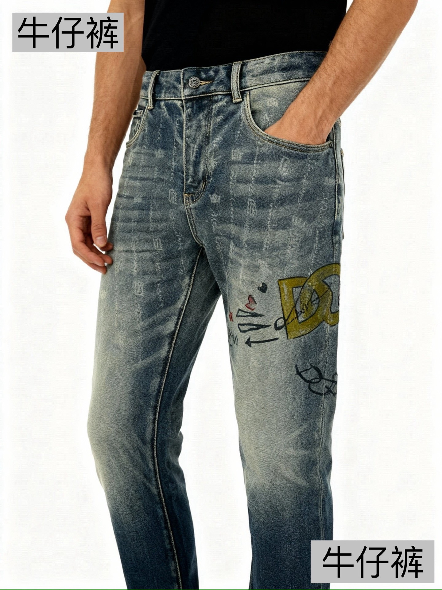 ￼ 。秋冬🐮🔥新款现货上市🔥🔥原单爆款牛仔裤👖超级定制款，原版五金，超级重工工艺，版型超赞👍细节做工无可