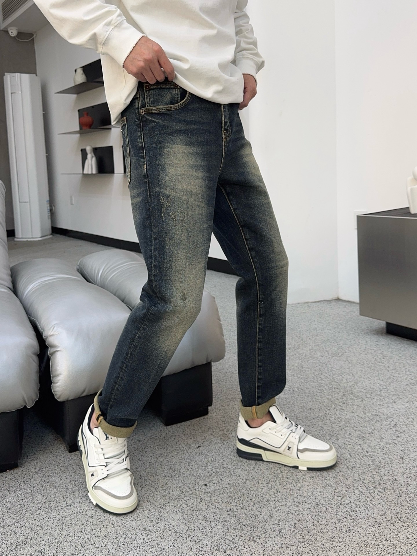 🍁秋冬。独家【首创】❤️🔥原单品质🔥🔥最新品牛仔裤，原版工艺配件，经典图案，面料舒服，裤身工艺设计，潮牌