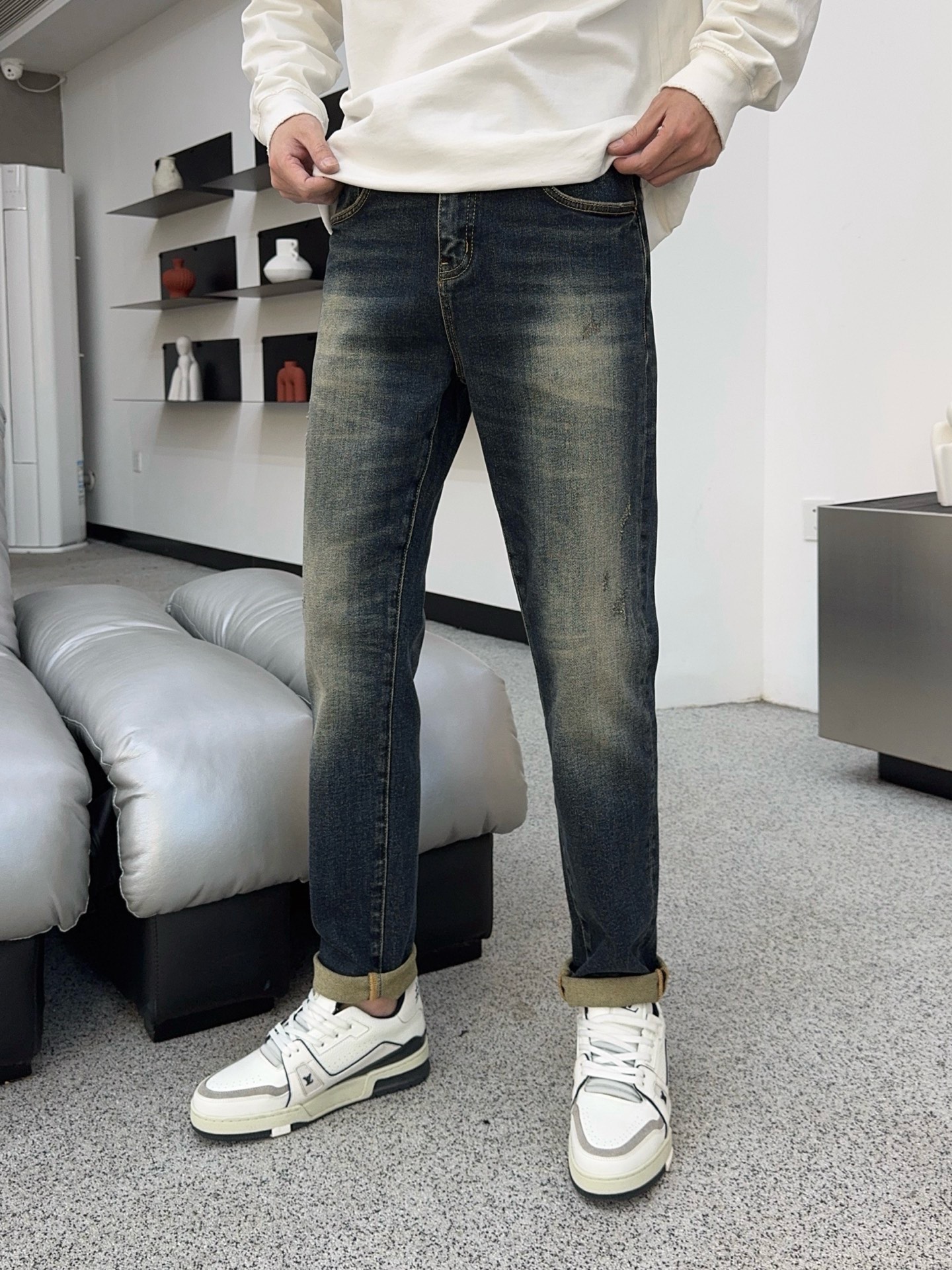 🍁秋冬。独家【首创】❤️🔥原单品质🔥🔥最新品牛仔裤，原版工艺配件，经典图案，面料舒服，裤身工艺设计，潮牌