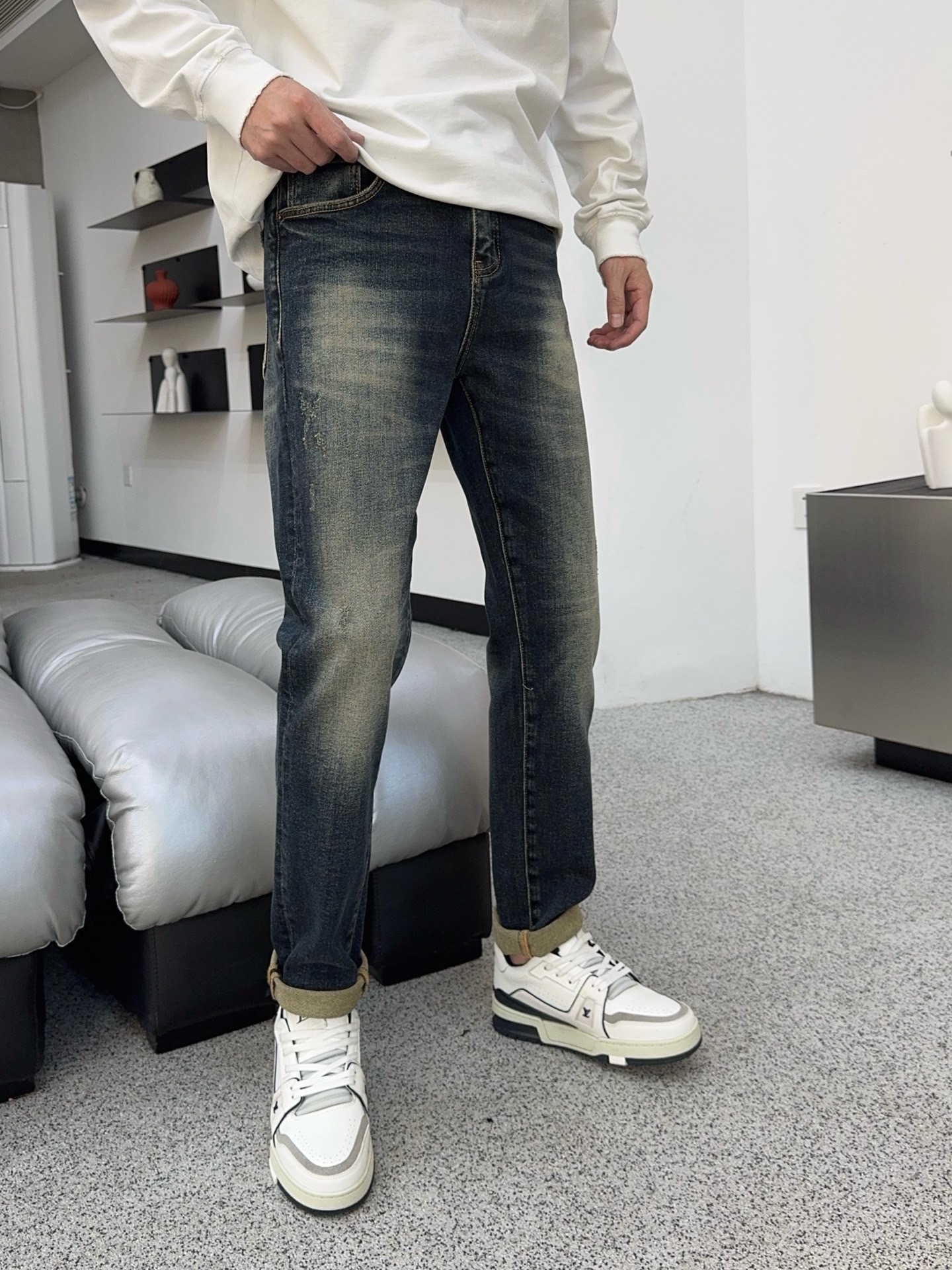 🍁秋冬。独家【首创】❤️🔥原单品质🔥🔥最新品牛仔裤，原版工艺配件，经典图案，面料舒服，裤身工艺设计，潮牌