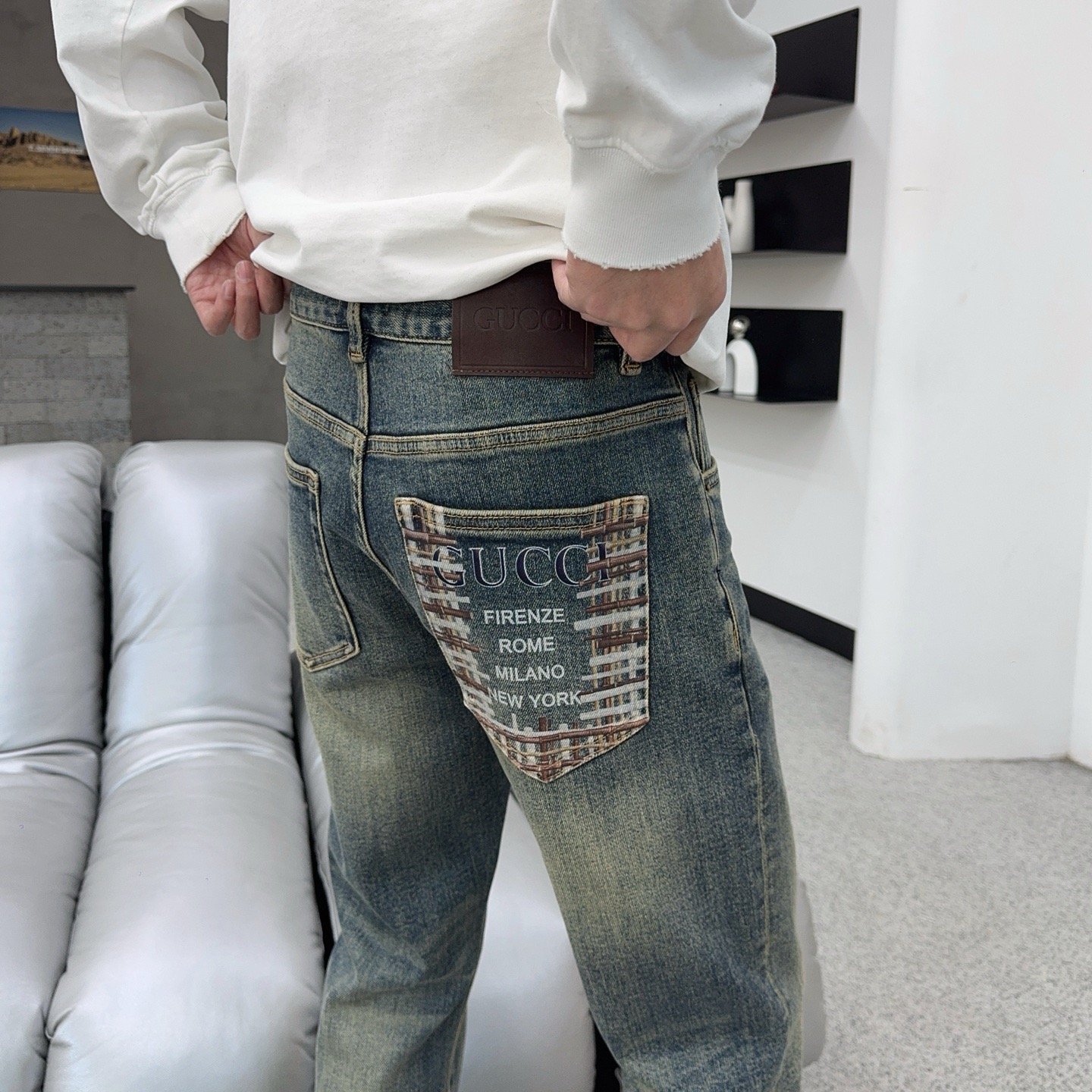 🍁秋冬。独家【首创】❤️🔥原单品质🔥🔥最新品牛仔裤，原版工艺配件，经典图案，面料舒服，裤身工艺设计，潮牌