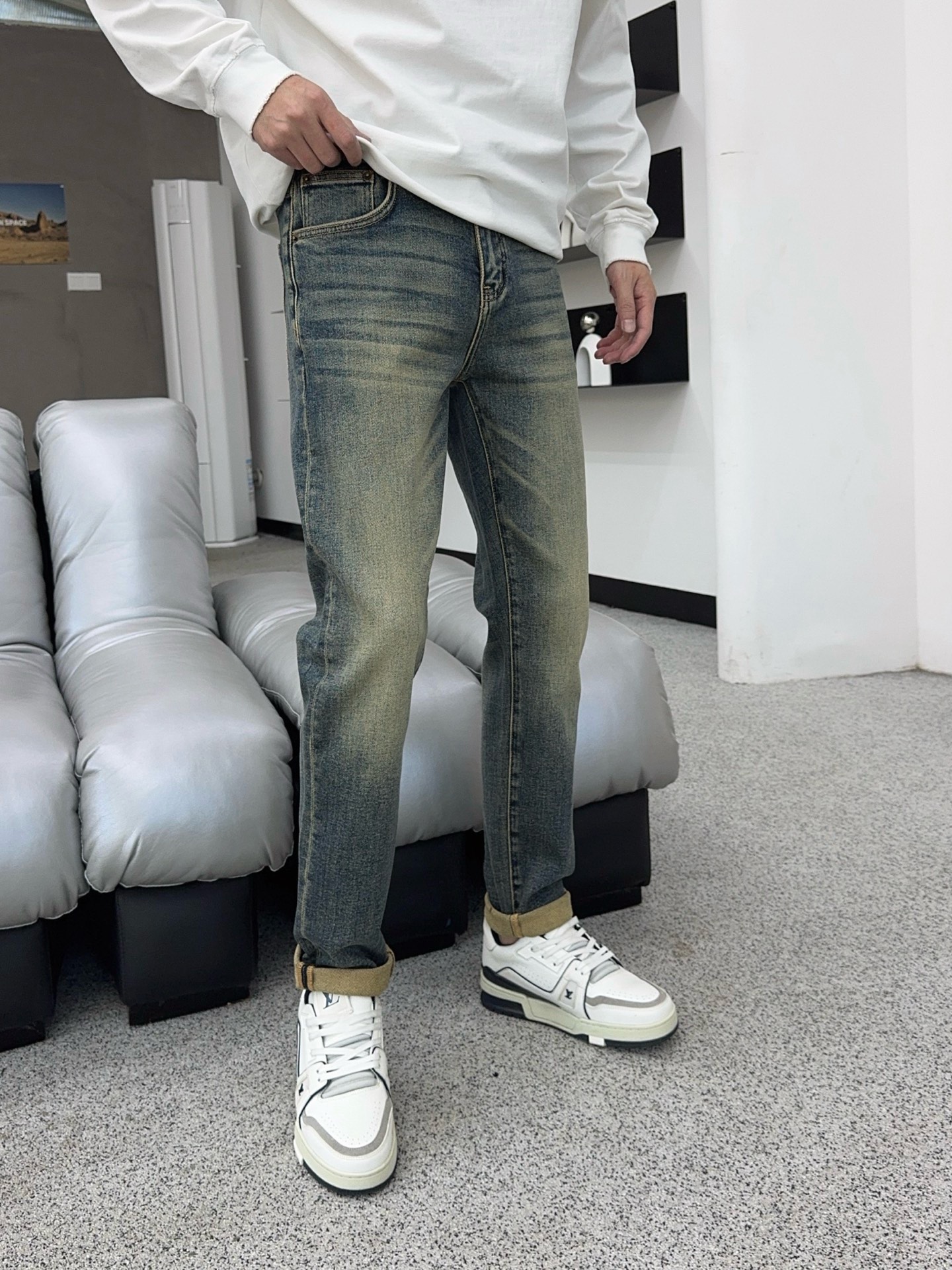 🍁秋冬。独家【首创】❤️🔥原单品质🔥🔥最新品牛仔裤，原版工艺配件，经典图案，面料舒服，裤身工艺设计，潮牌