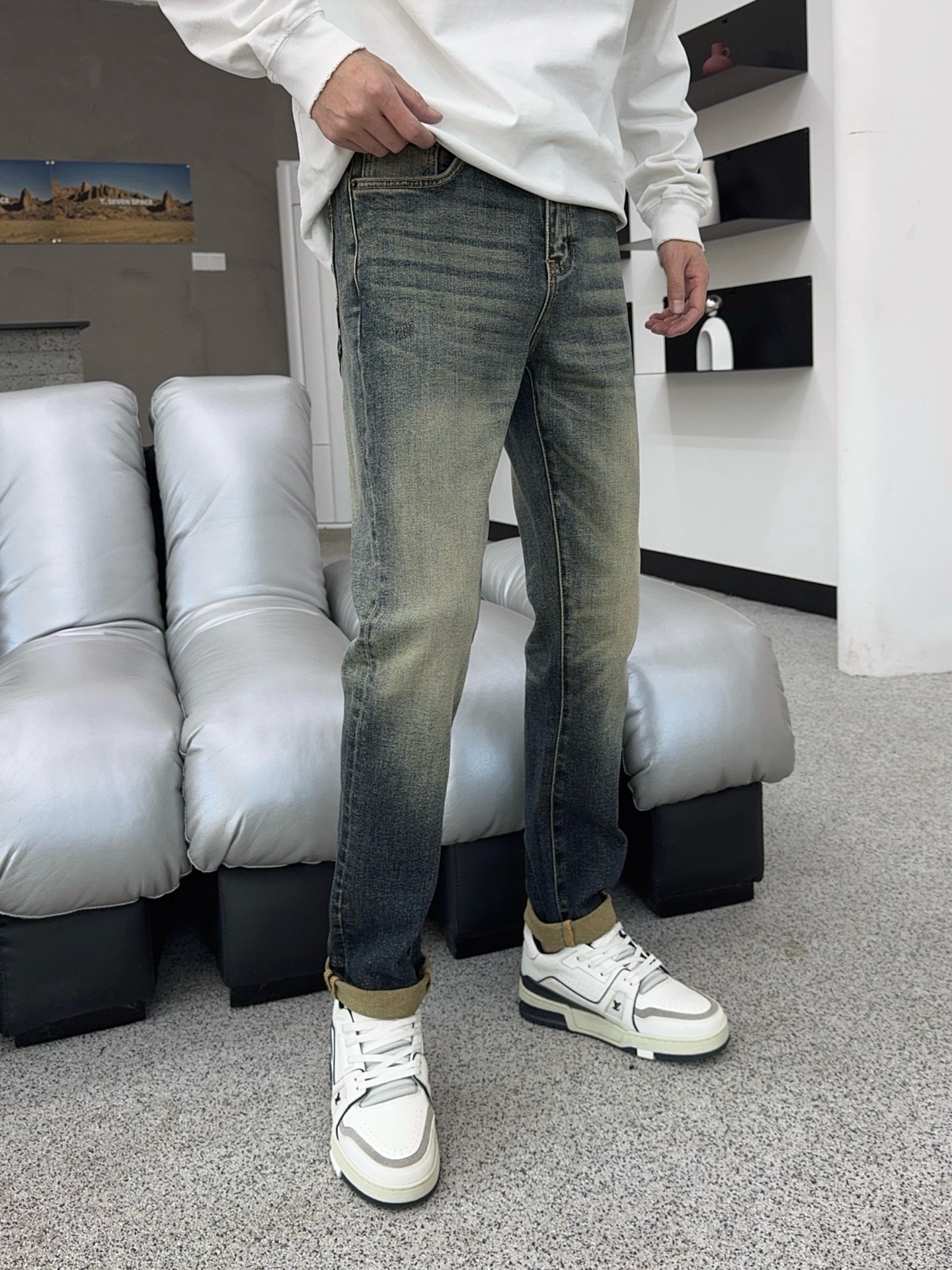 🍁秋冬。独家【首创】❤️🔥原单品质🔥🔥最新品牛仔裤，原版工艺配件，经典图案，面料舒服，裤身工艺设计，潮牌