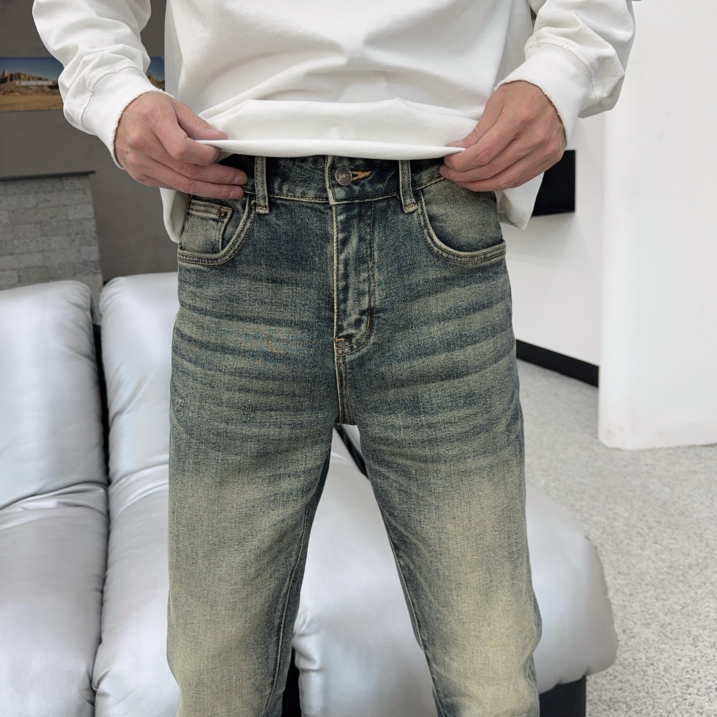 🍁秋冬。独家【首创】❤️🔥原单品质🔥🔥最新品牛仔裤，原版工艺配件，经典图案，面料舒服，裤身工艺设计，潮牌