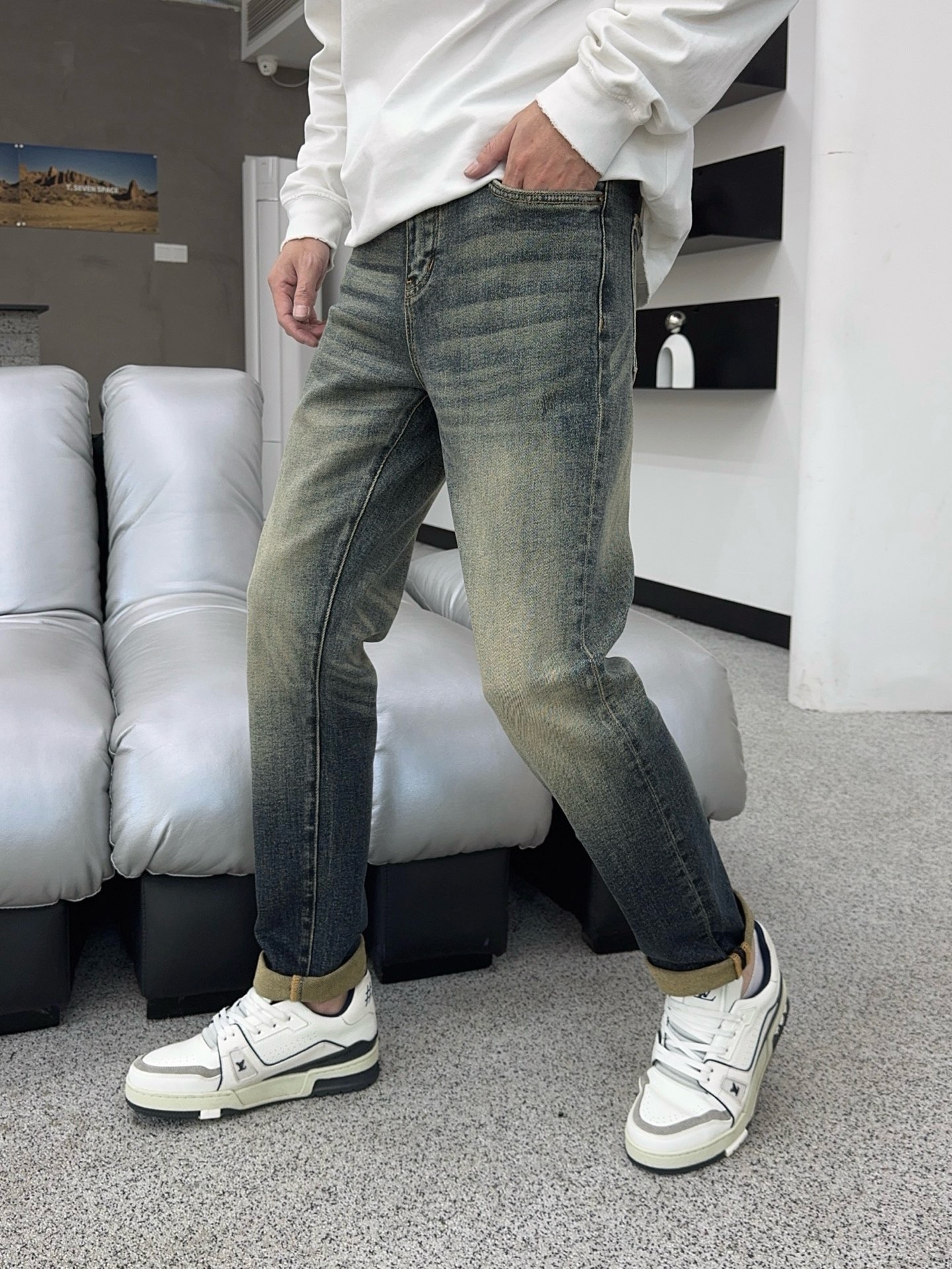 🍁秋冬。独家【首创】❤️🔥原单品质🔥🔥最新品牛仔裤，原版工艺配件，经典图案，面料舒服，裤身工艺设计，潮牌